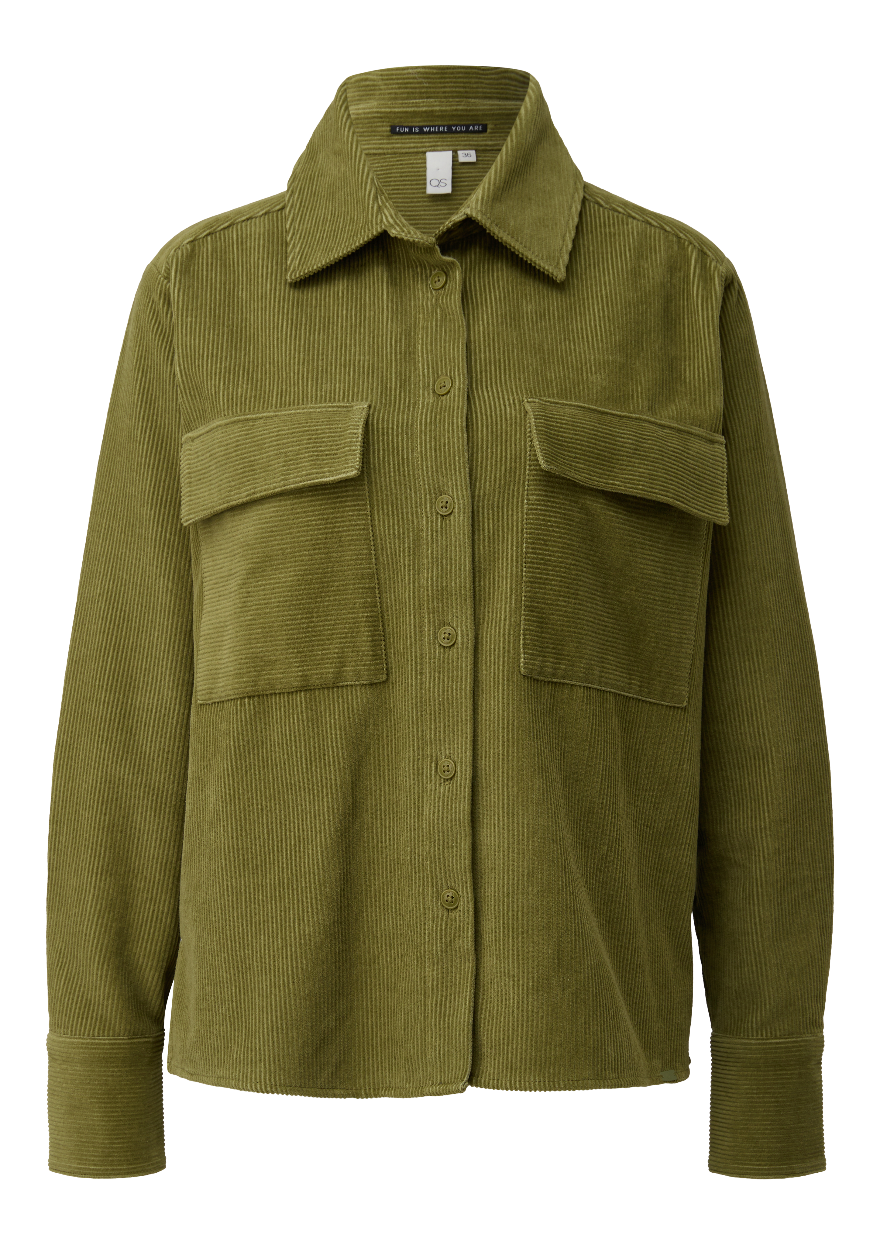 Corduroy overhemd met borstzakken