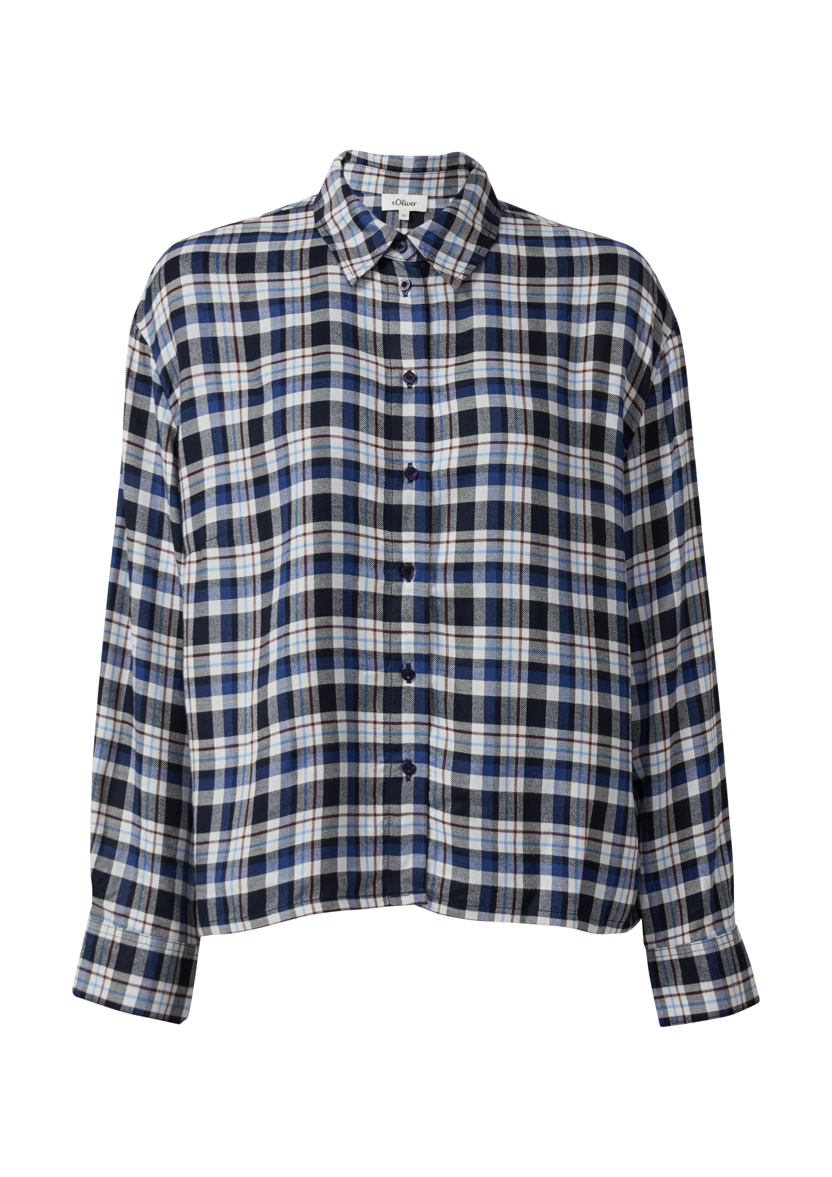 Relaxed vallende overhemdblouse met rimpels op de rug