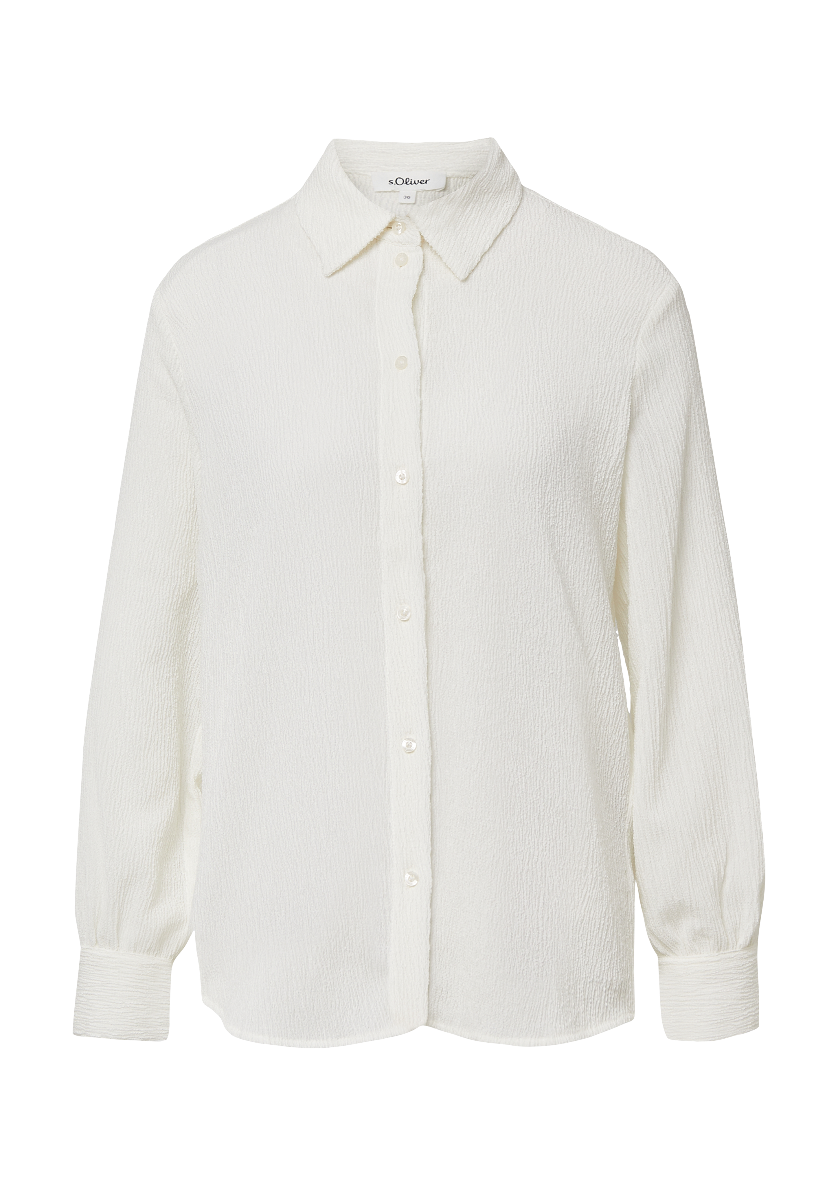 Elastische gestructureerde blouse met rimpels op de rug