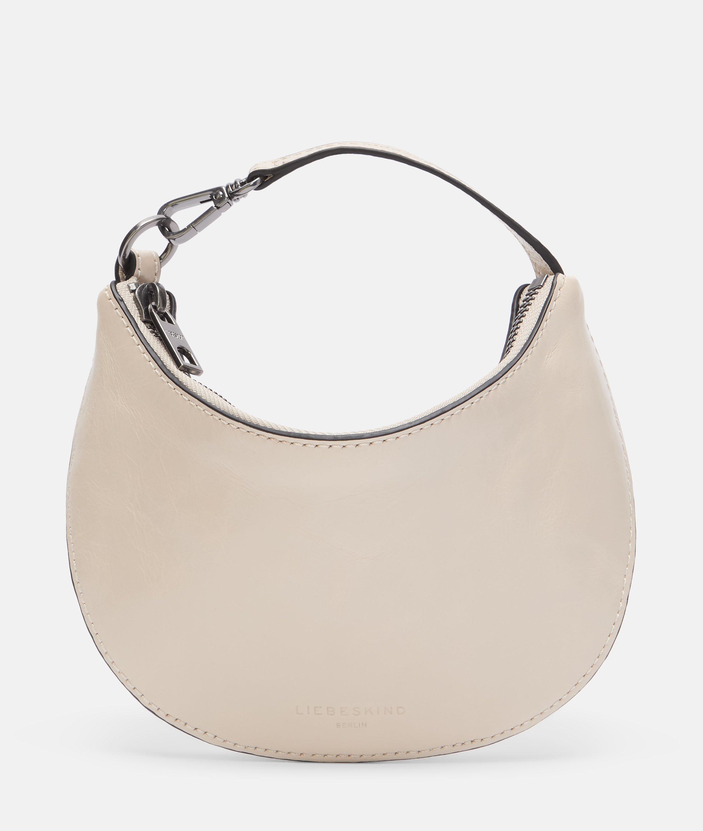 Moon Pouch Pendant in beige & schwarz