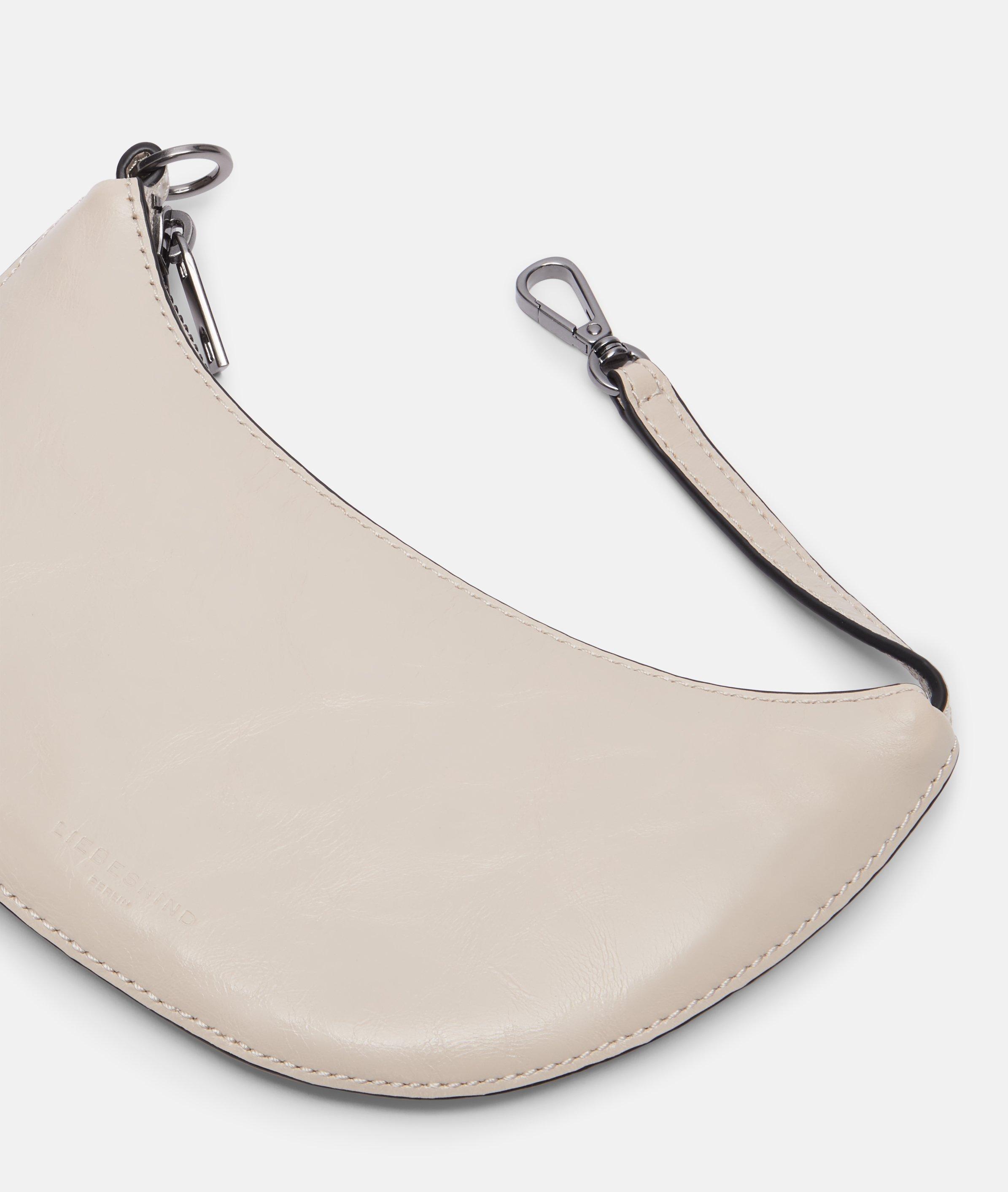 Moon Pouch Pendant in beige & schwarz