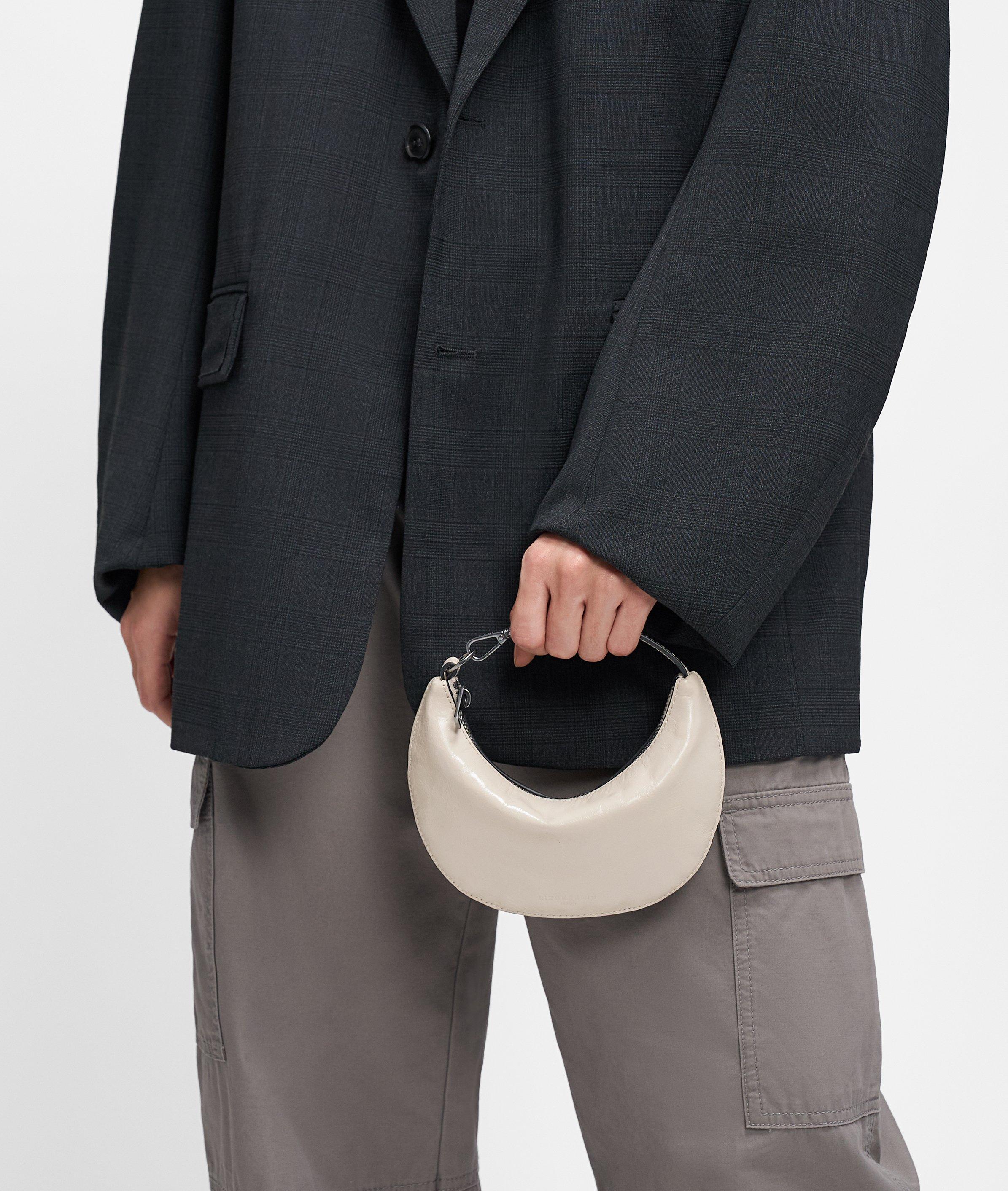 Moon Pouch Pendant in beige & schwarz