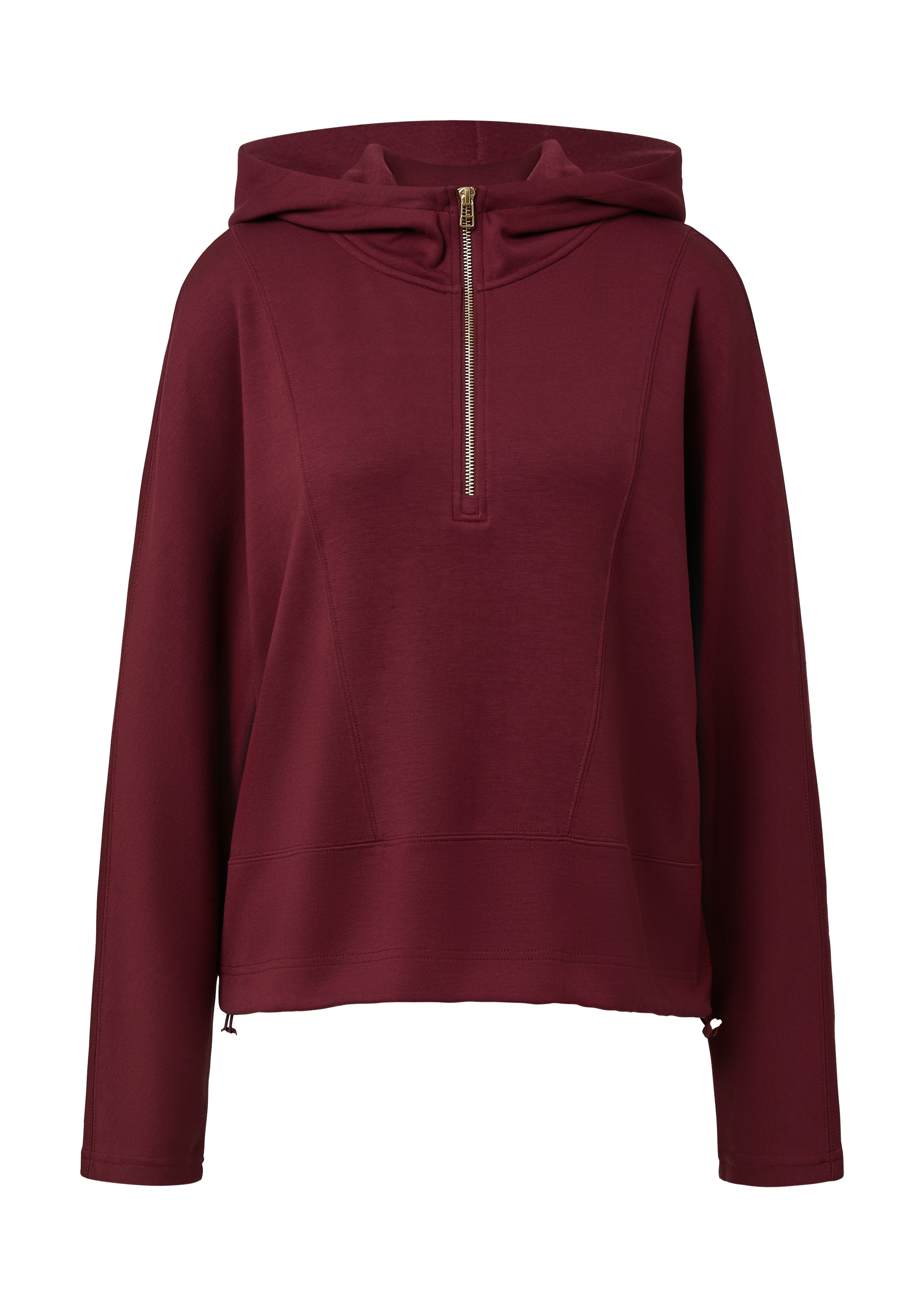 Scuba-Hoodie mit Fledermausärmeln und regulierbarem Saum