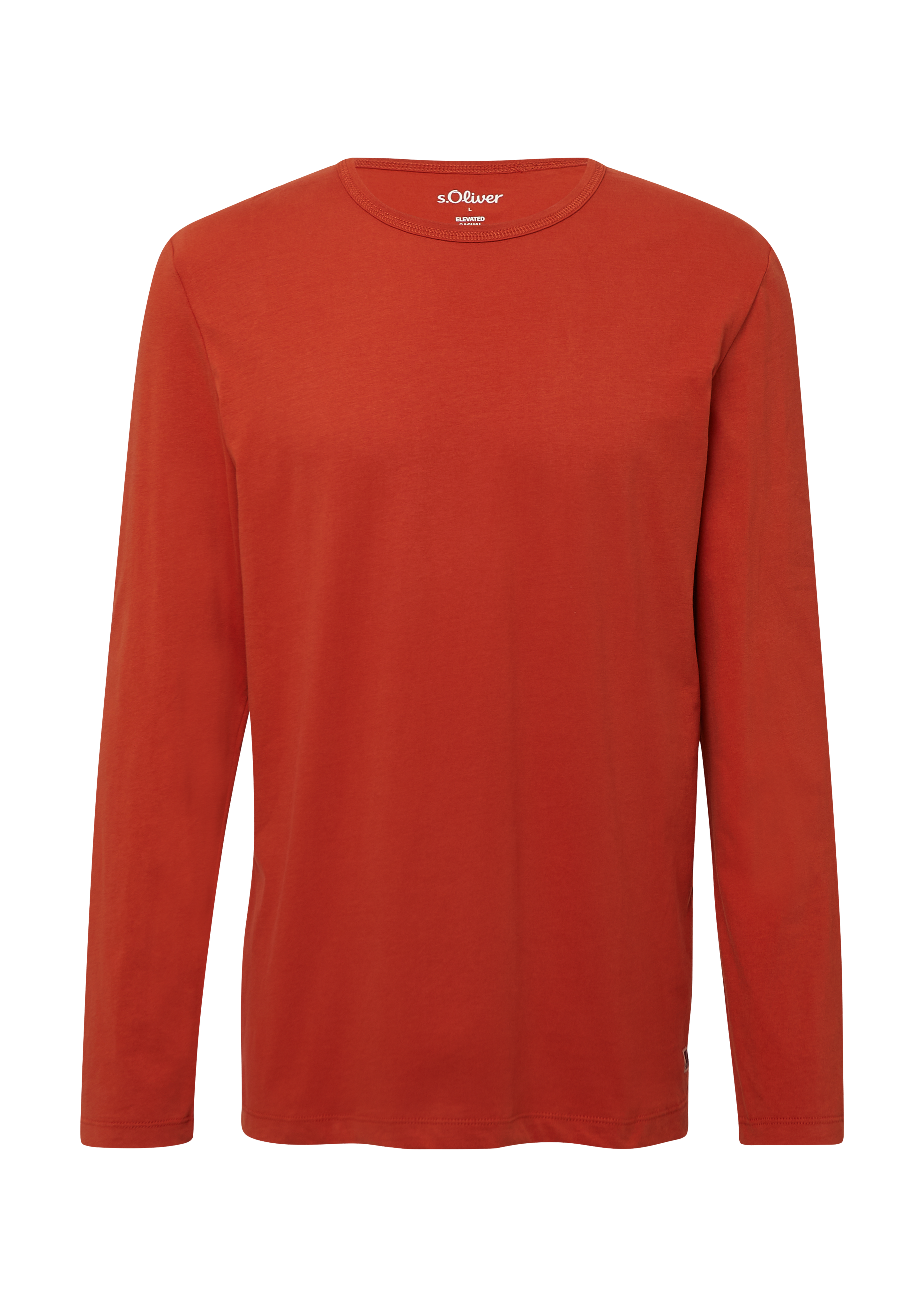 Softes Longsleeve mit Crew Neck und Logo-Patch