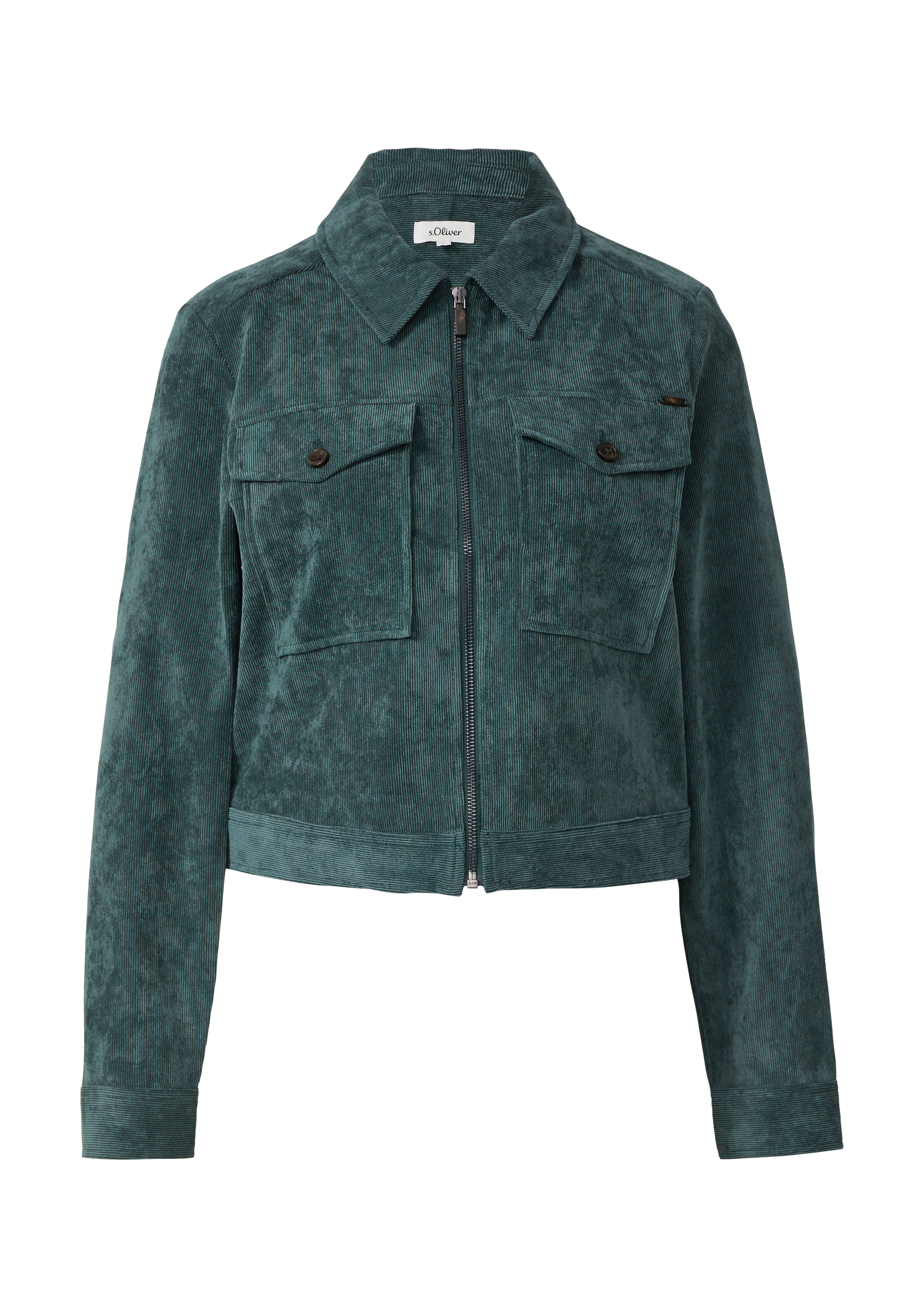 s.Oliver Verkürzte Cordjacke Mit Aufgesetzten Brusttaschen