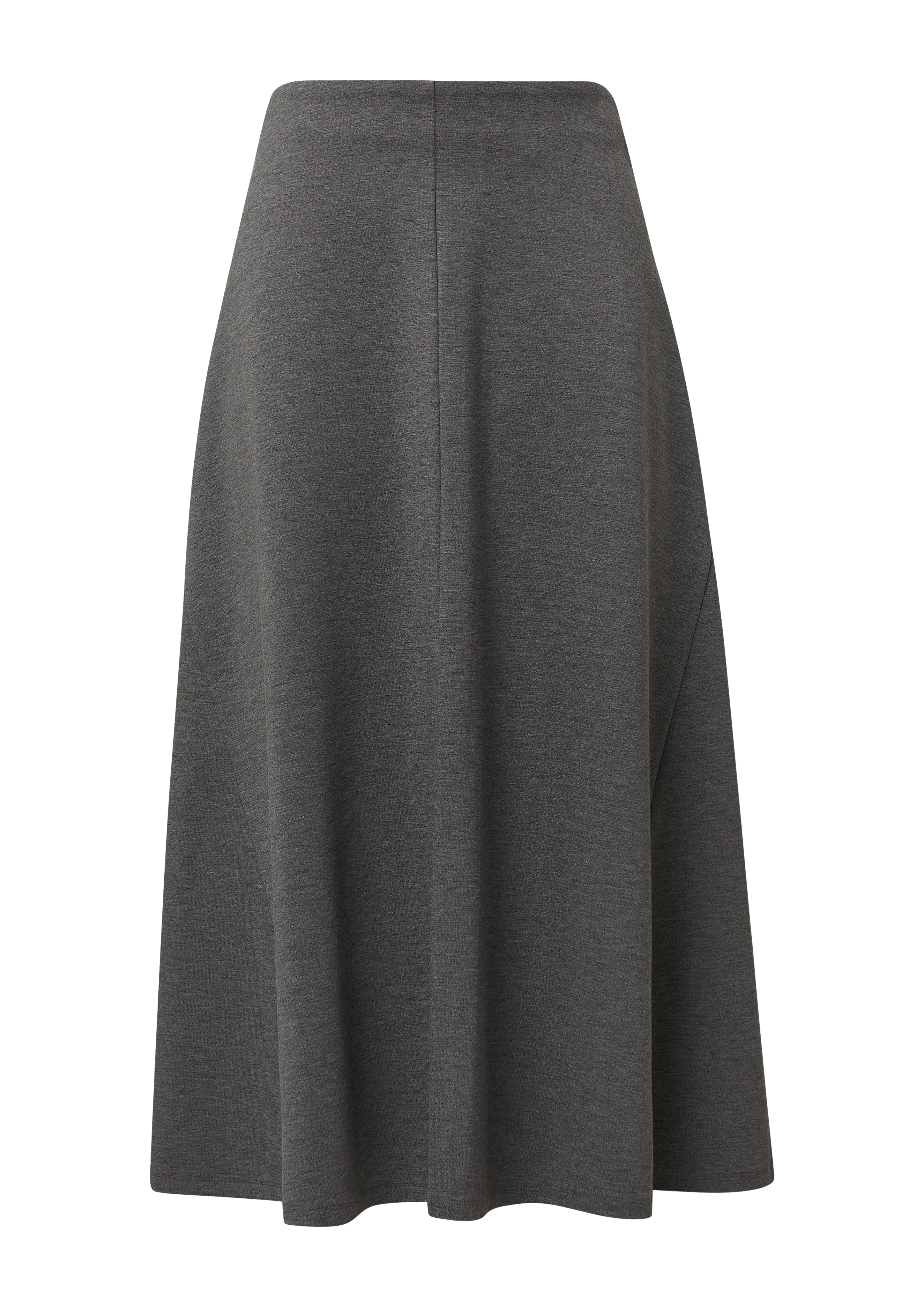 Uitlopende midirok van interlockjersey