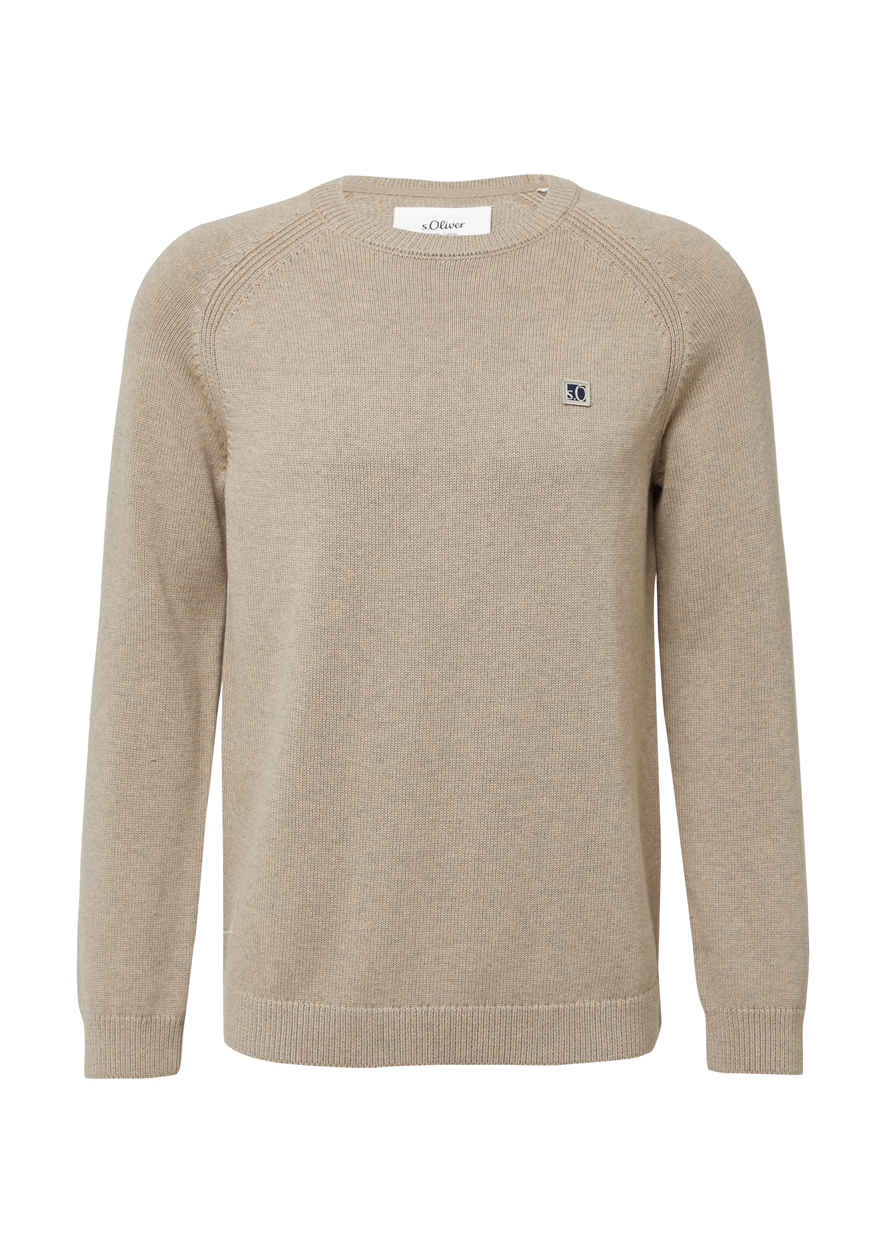 Strickpullover aus Baumwolle mit Raglanärmeln