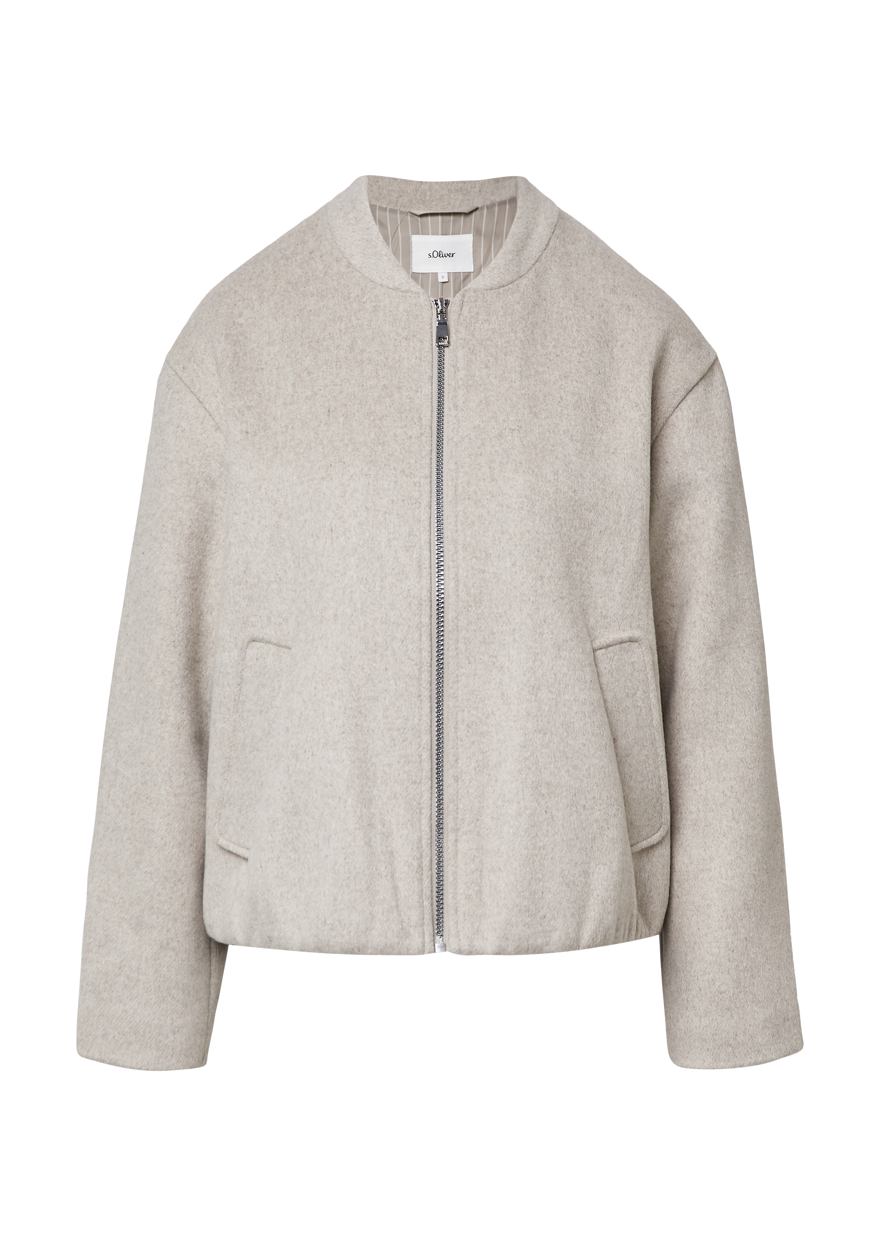 s.Oliver Wollmix-Blouson Mit Gerafftem Saum