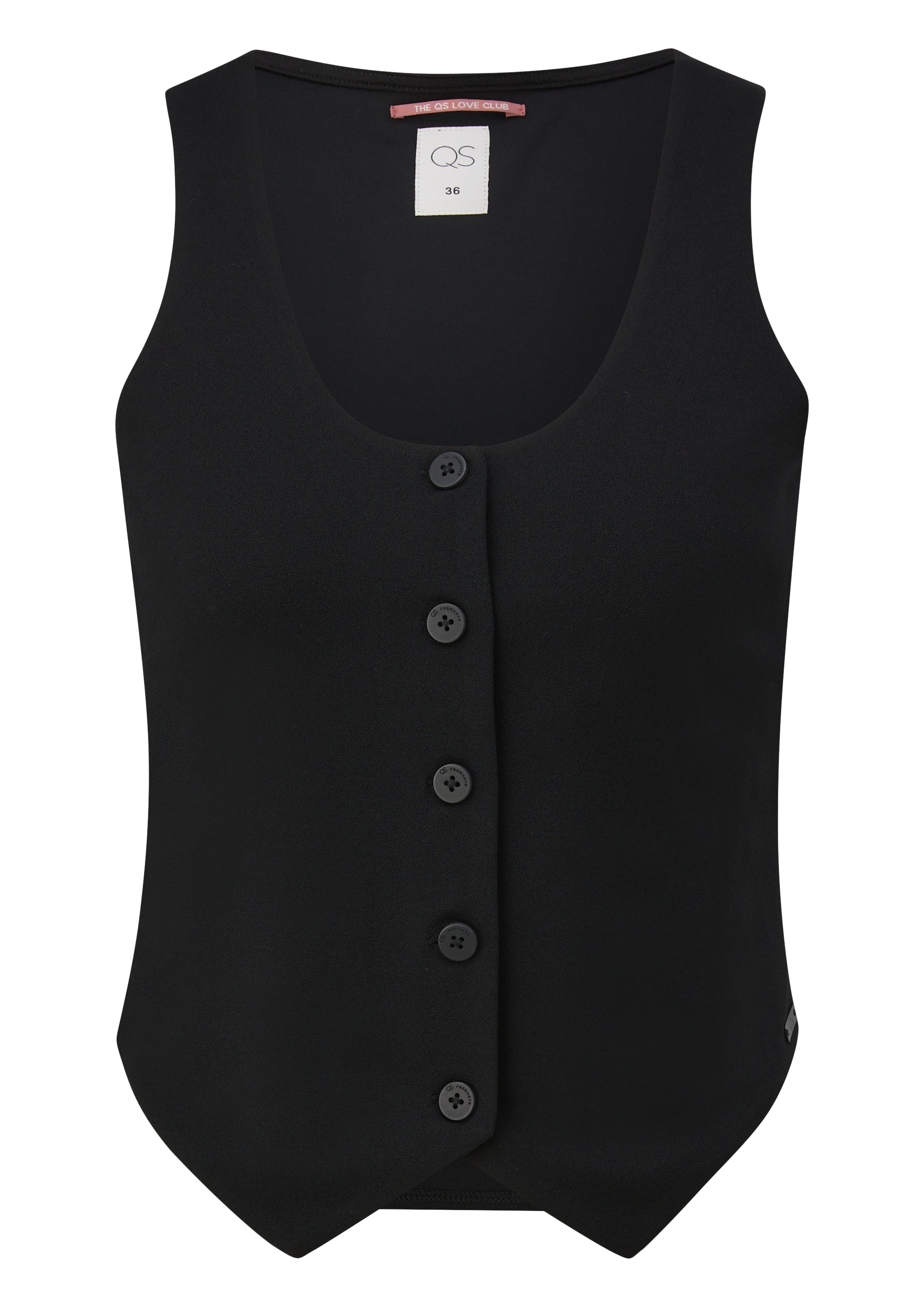 Schmal geschnittene Weste aus Interlockjersey