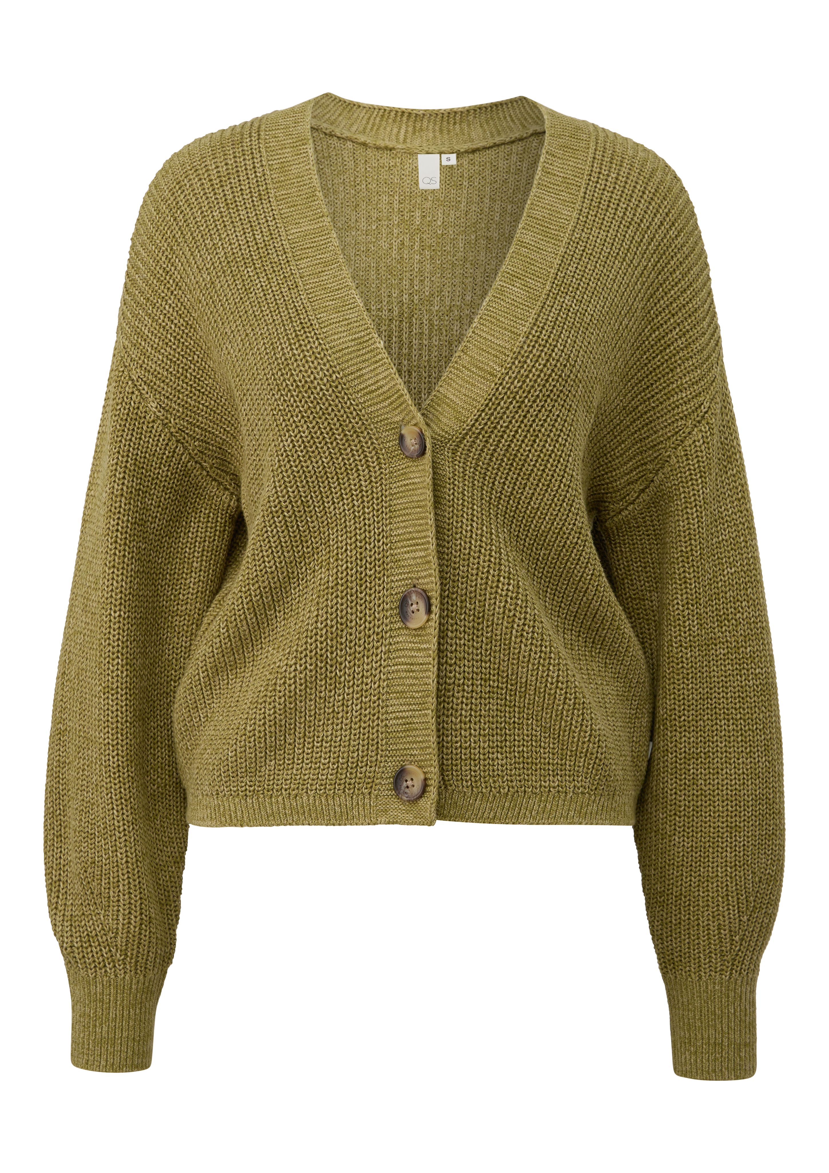 Melierte Strickjacke aus Baumwollmix