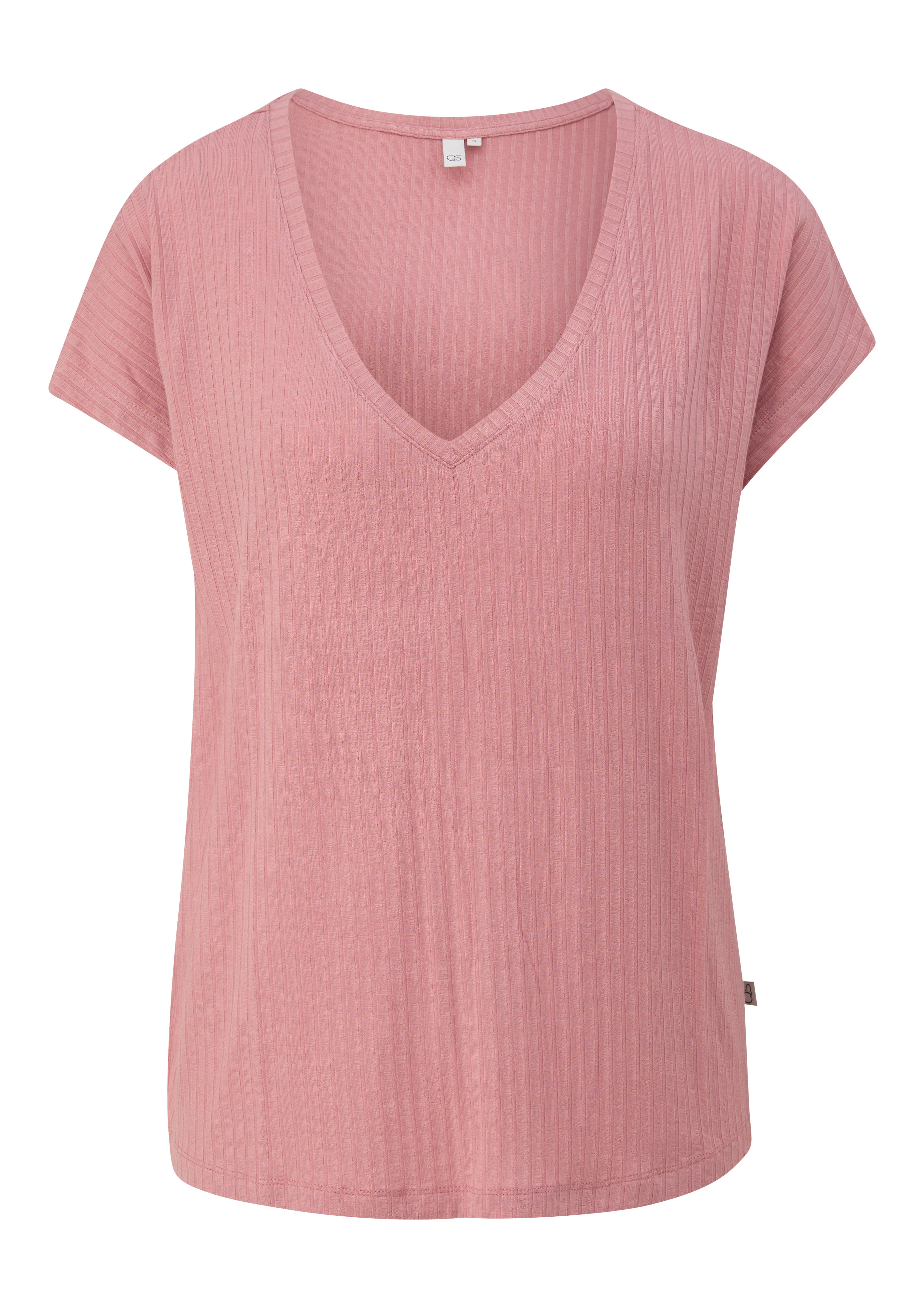 Vloeiend oversized shirt met geribde textuur