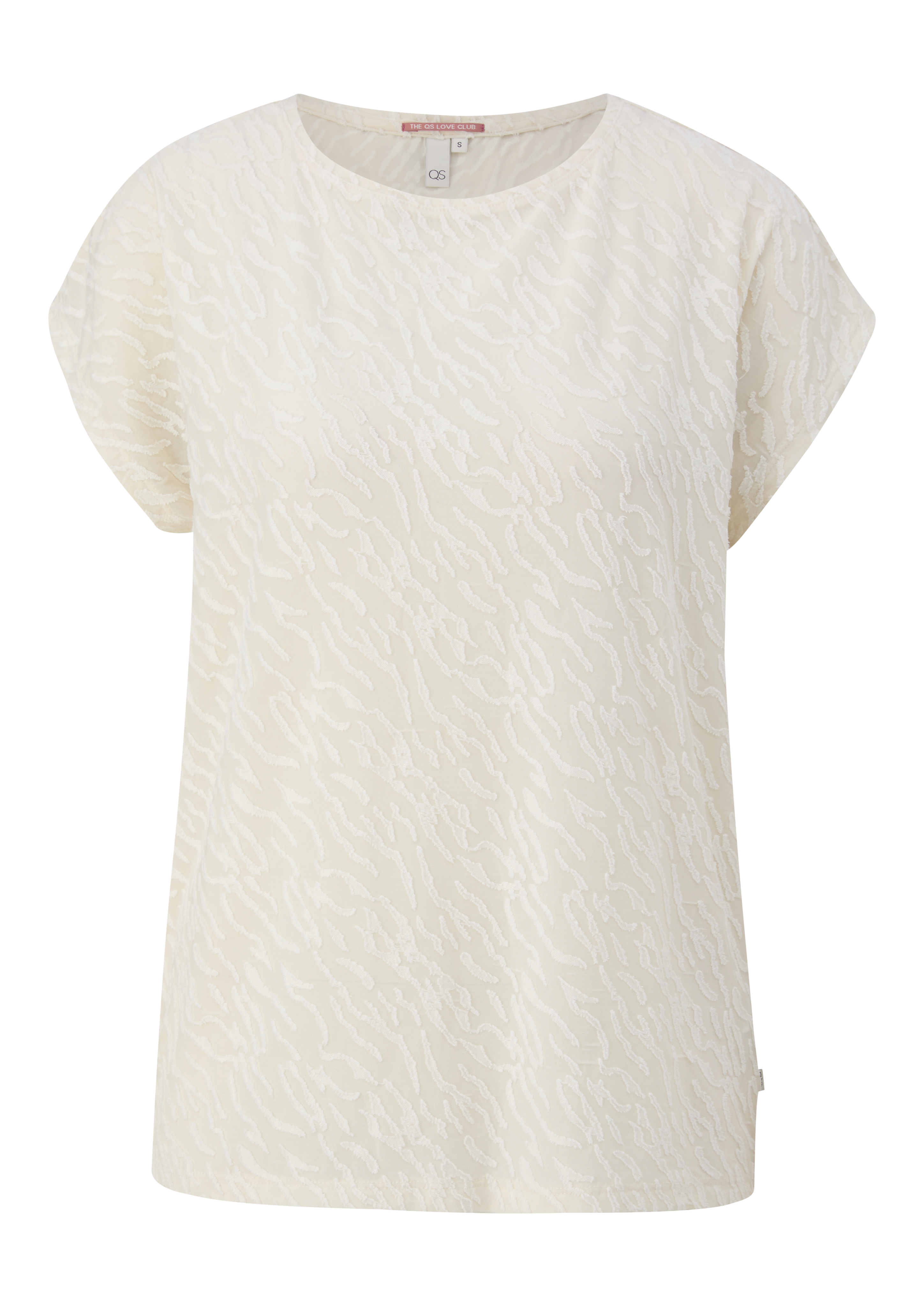 Licht transparant oversized shirt met burn-out patroon