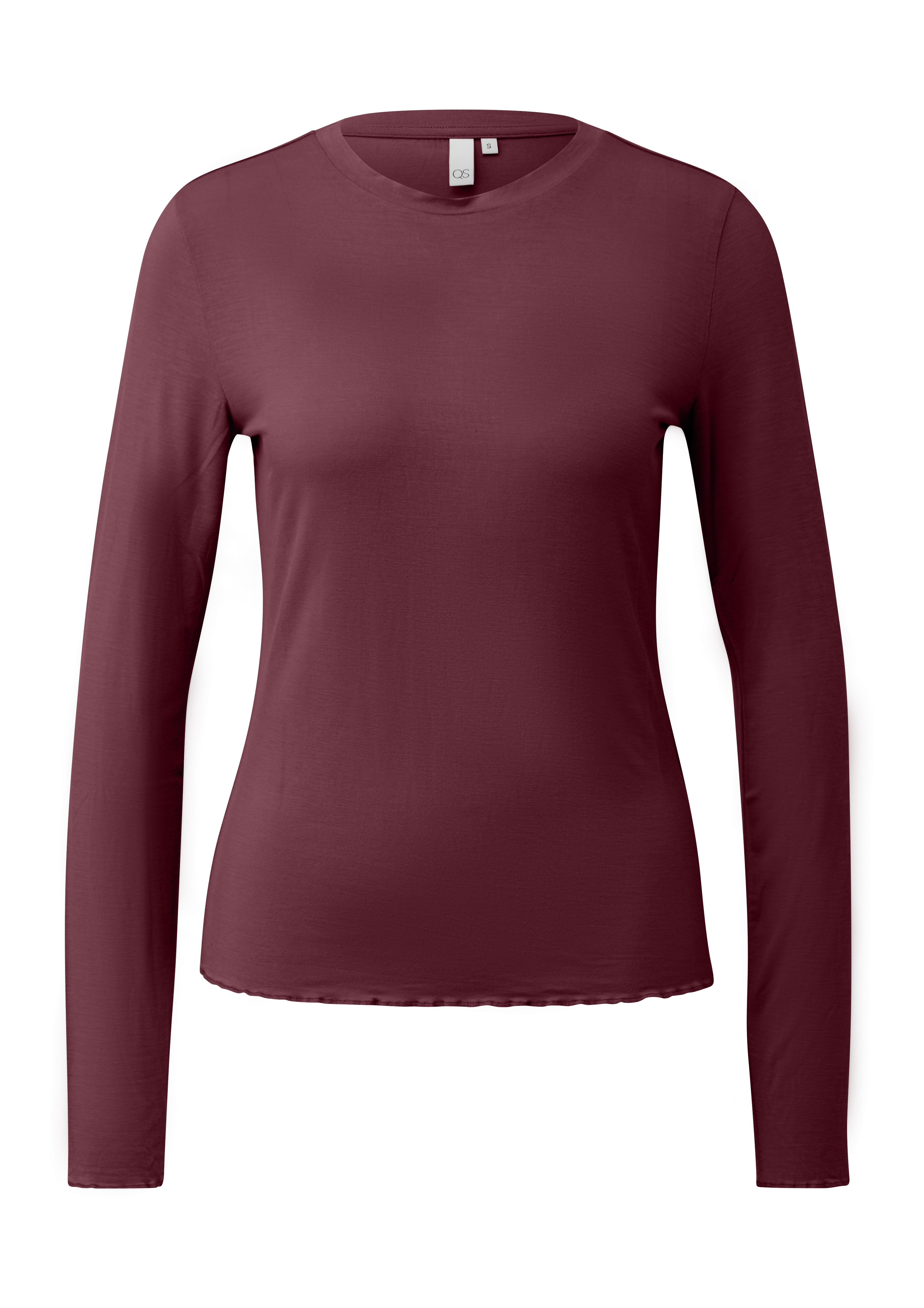 Slim-fit lange mouw van stretchviscose
