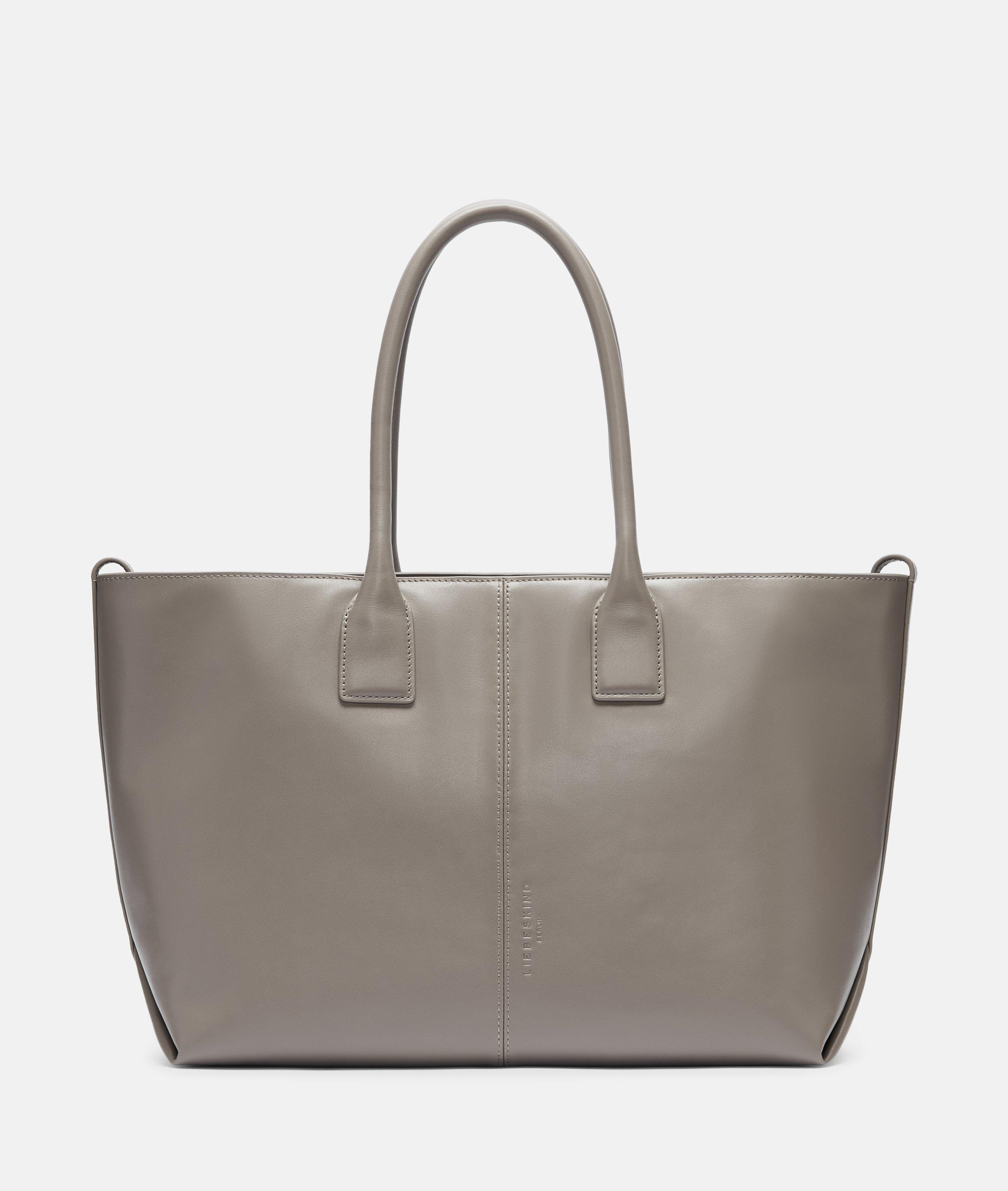 Liebeskind Berlin - Geräumiger Shopper aus weichem Leder -  grau