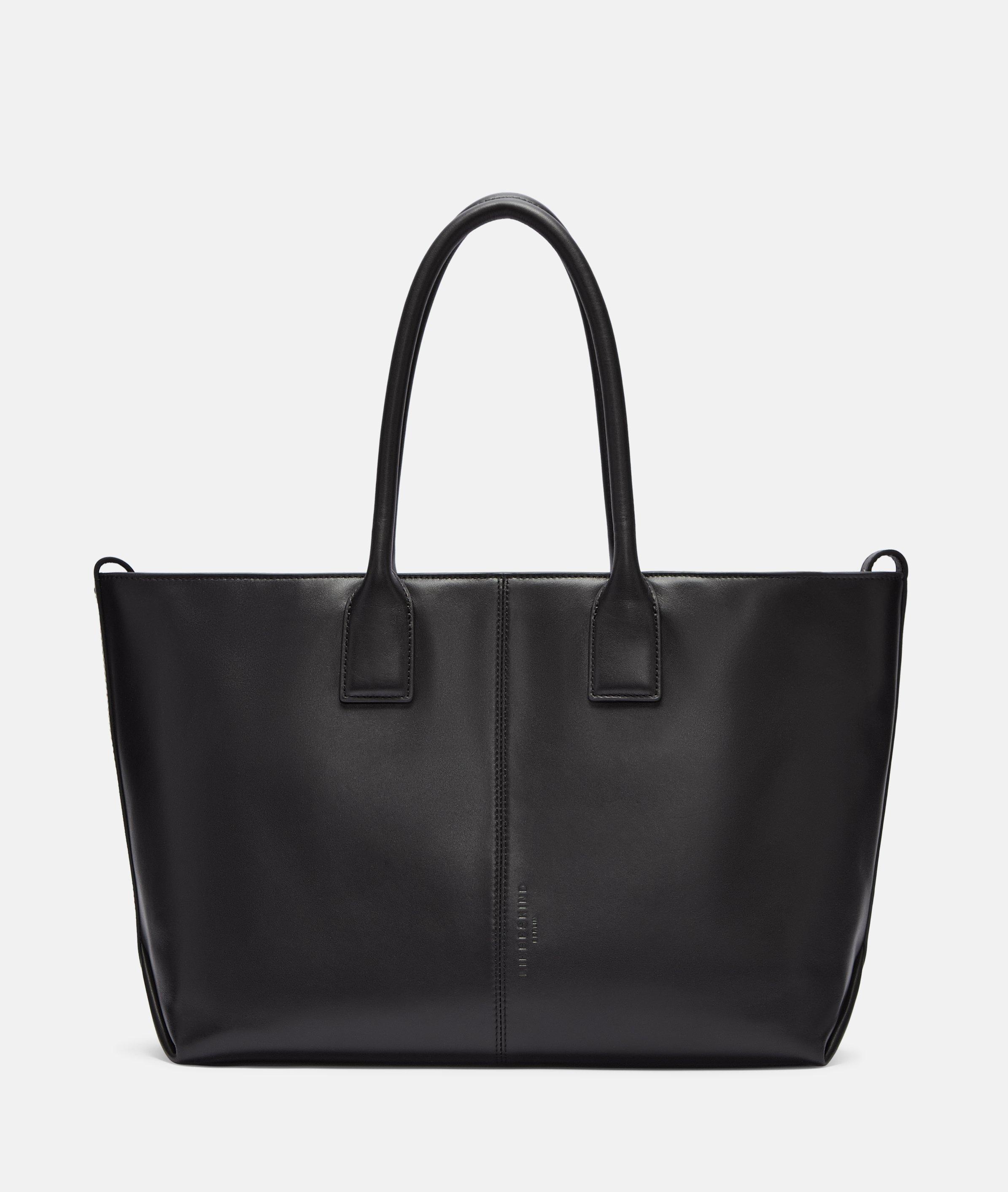 Liebeskind Berlin - Geräumiger Shopper aus weichem Leder -  schwarz