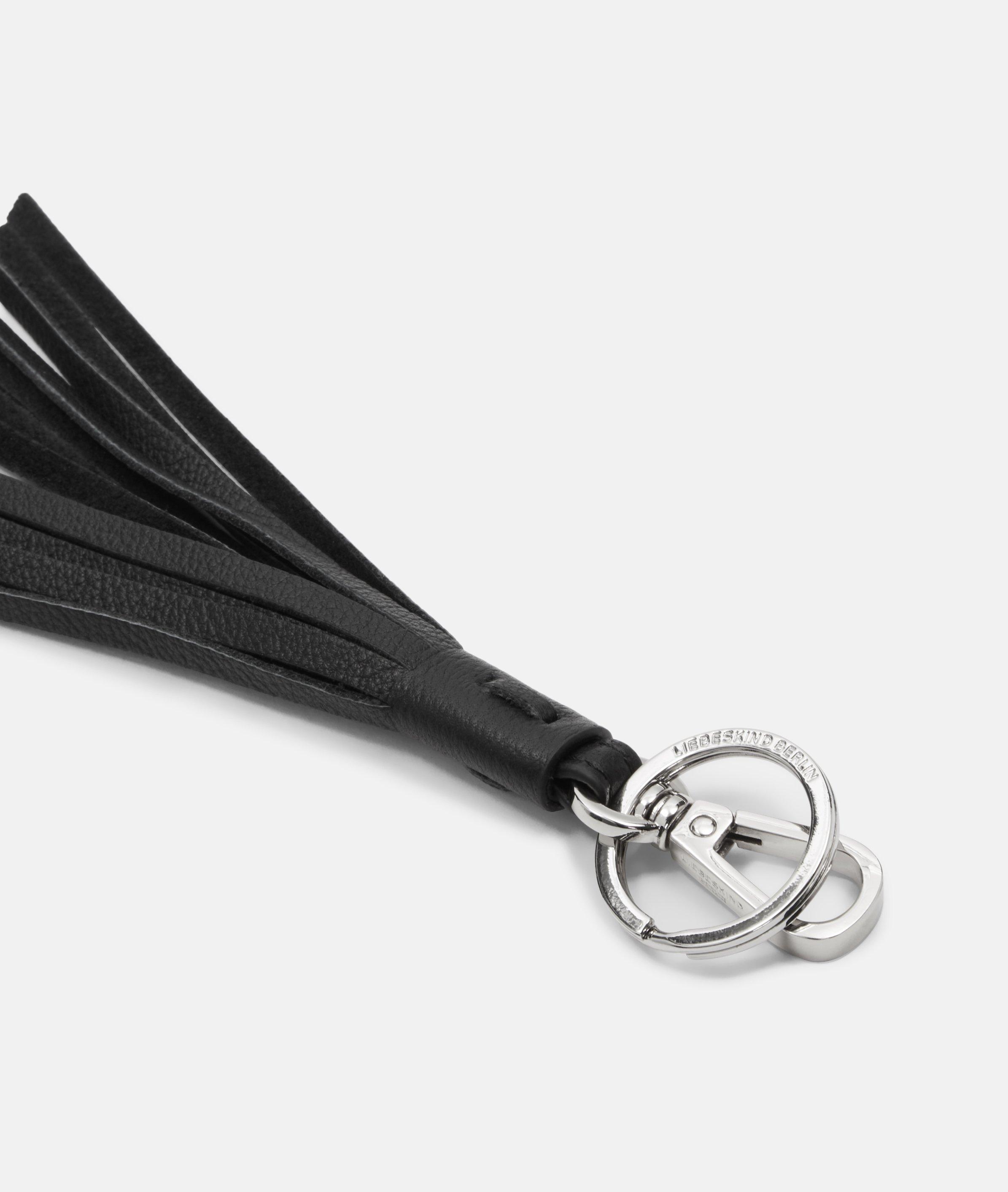 Tassel Keyring in schwarz & petrol