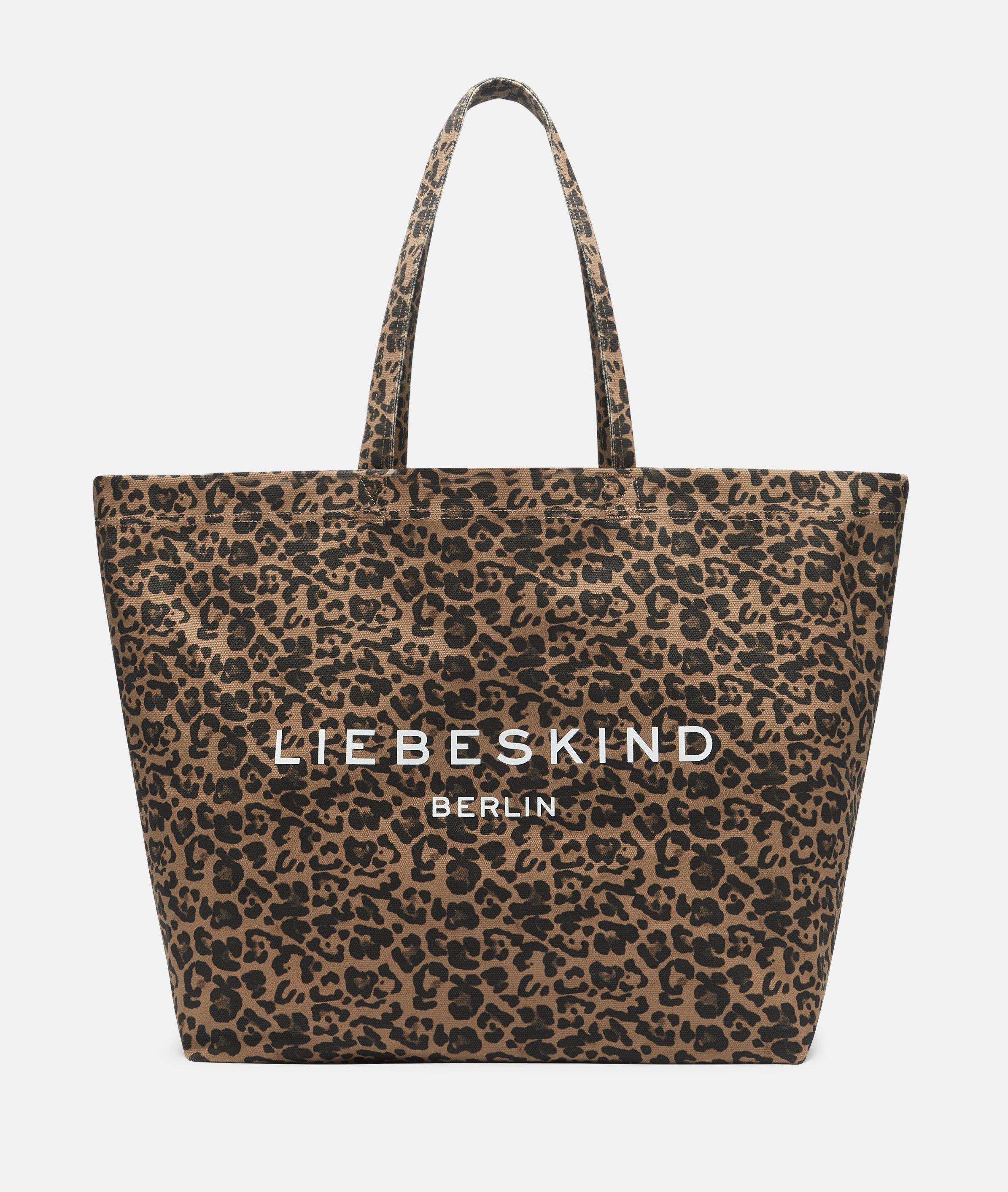 Liebeskind Berlin - Shopper aus Canvas mit Leo-Muster -  Beige