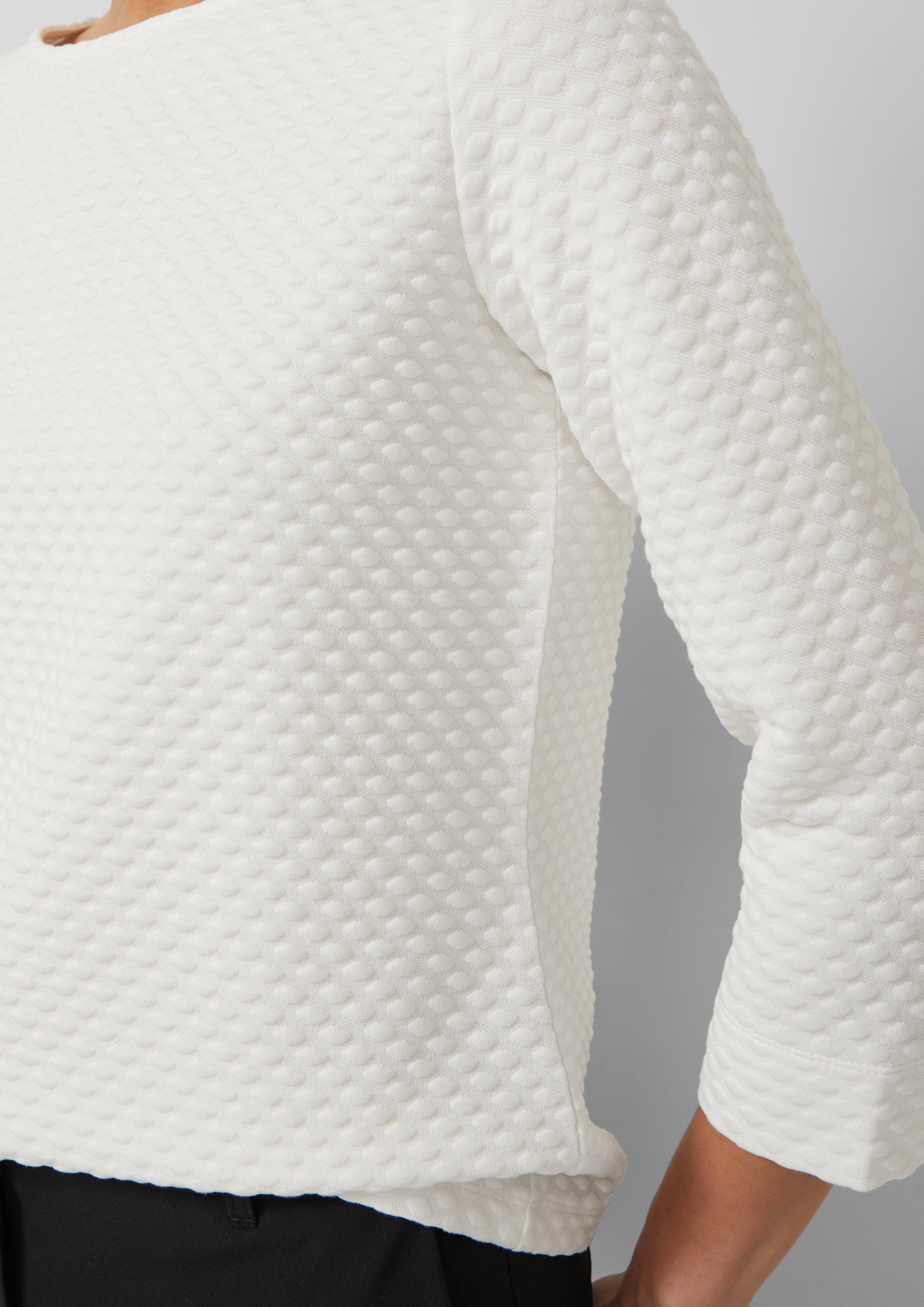 Jacquard-Sweatshirt im Relaxed Fit mit U-Boot-Ausschnitt