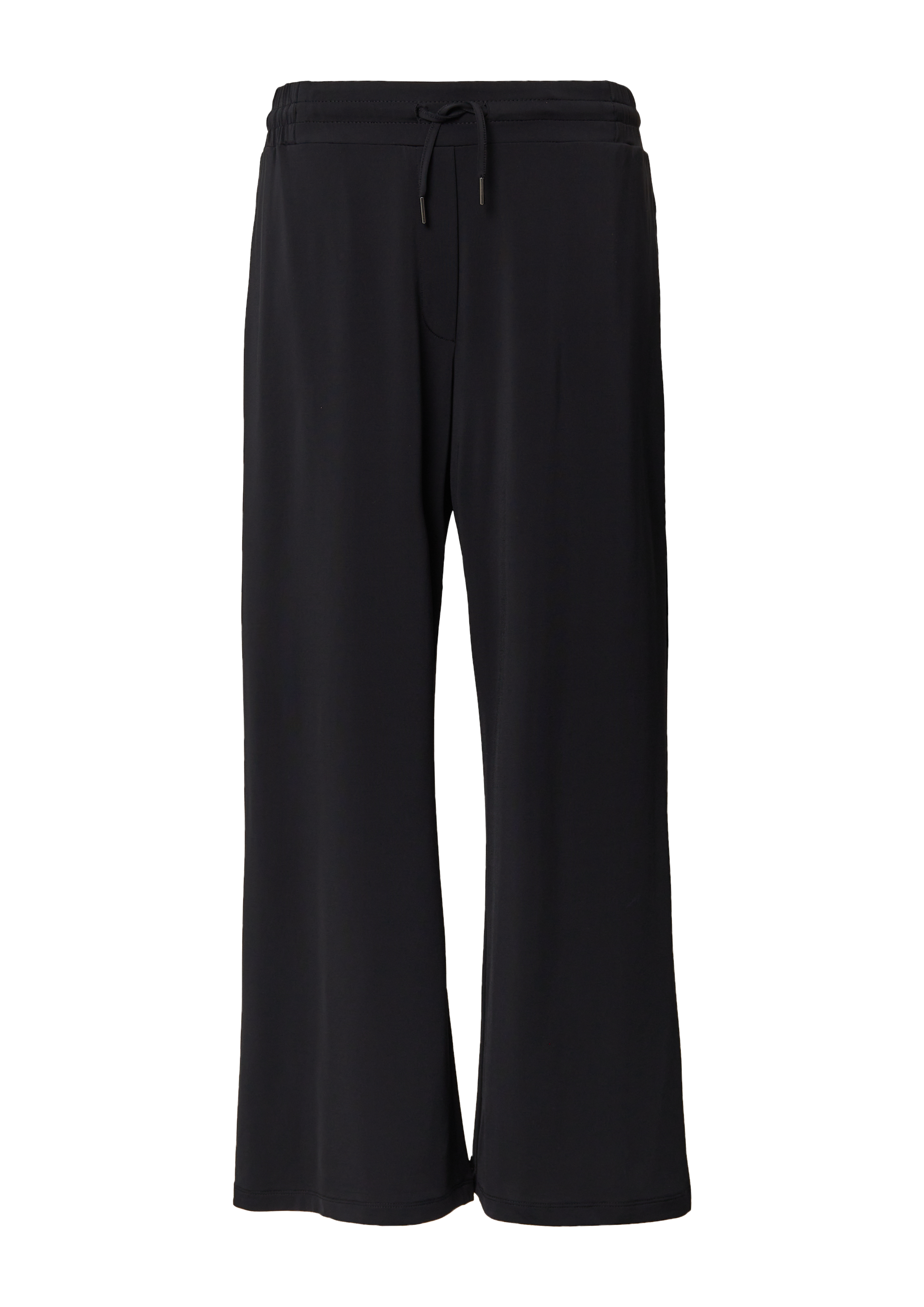 Cropped trousers with a semi-wide leg - Black | SCAYLE