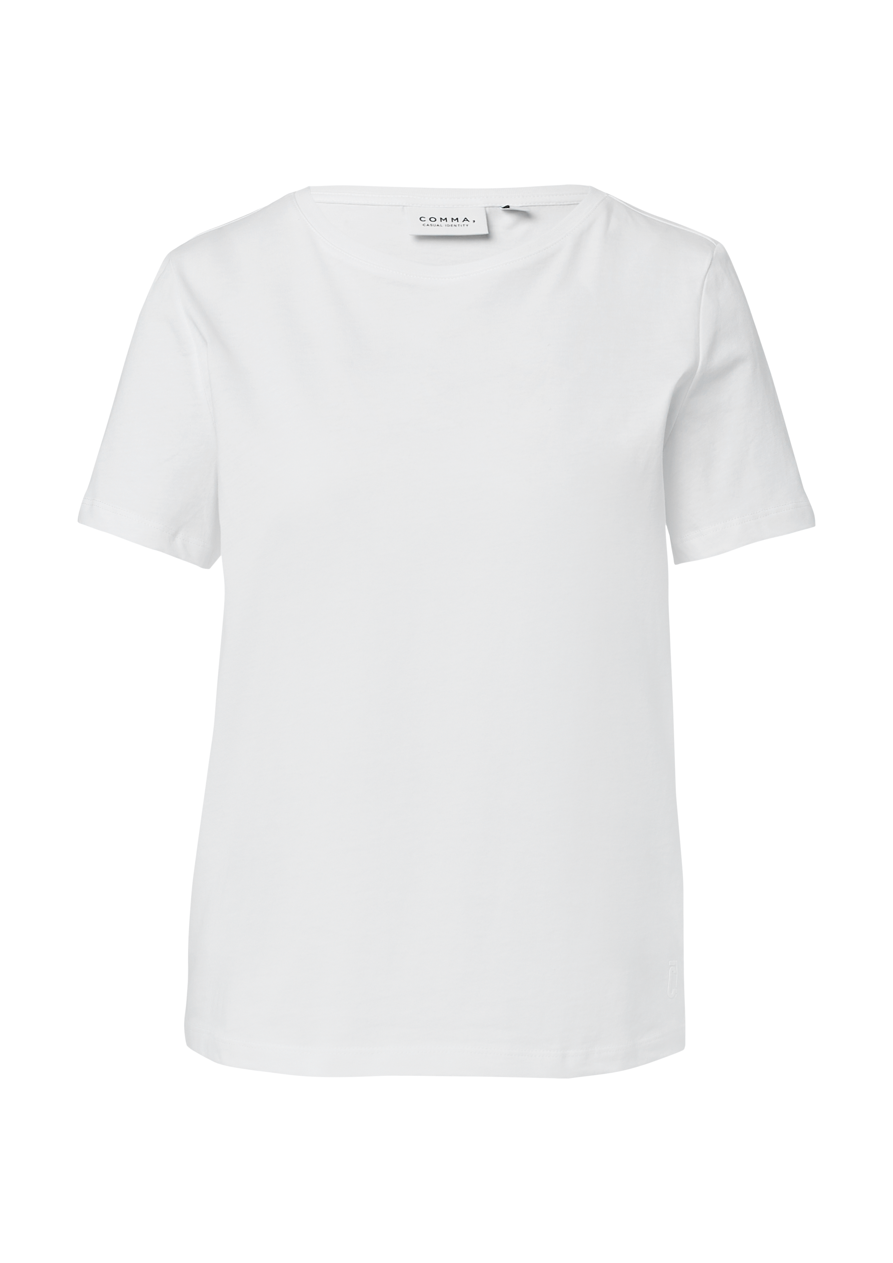 Cotton T-shirt with a logo print on the side - White | SCAYLE