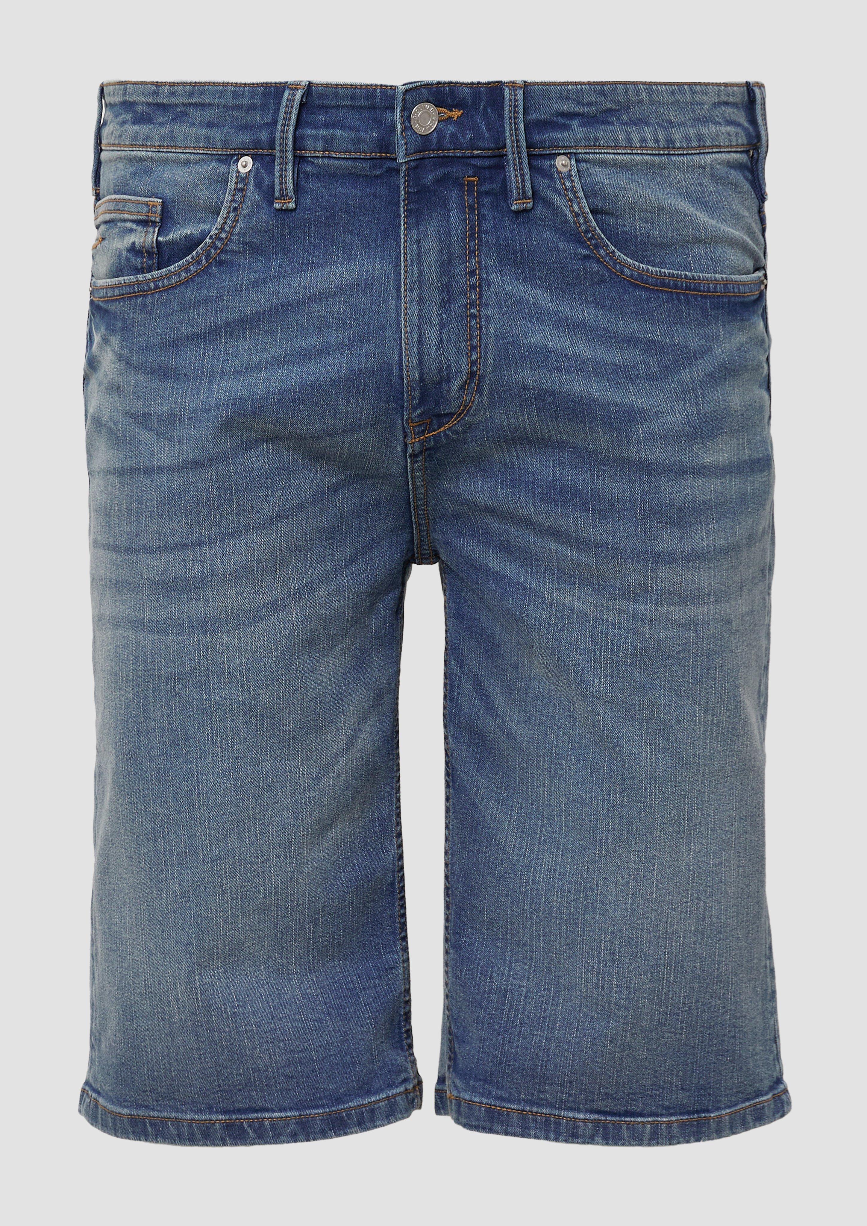 s.Oliver - Leichte Jeans-Bermuda / Regular Fit / Mid Rise, Herren, türkis
