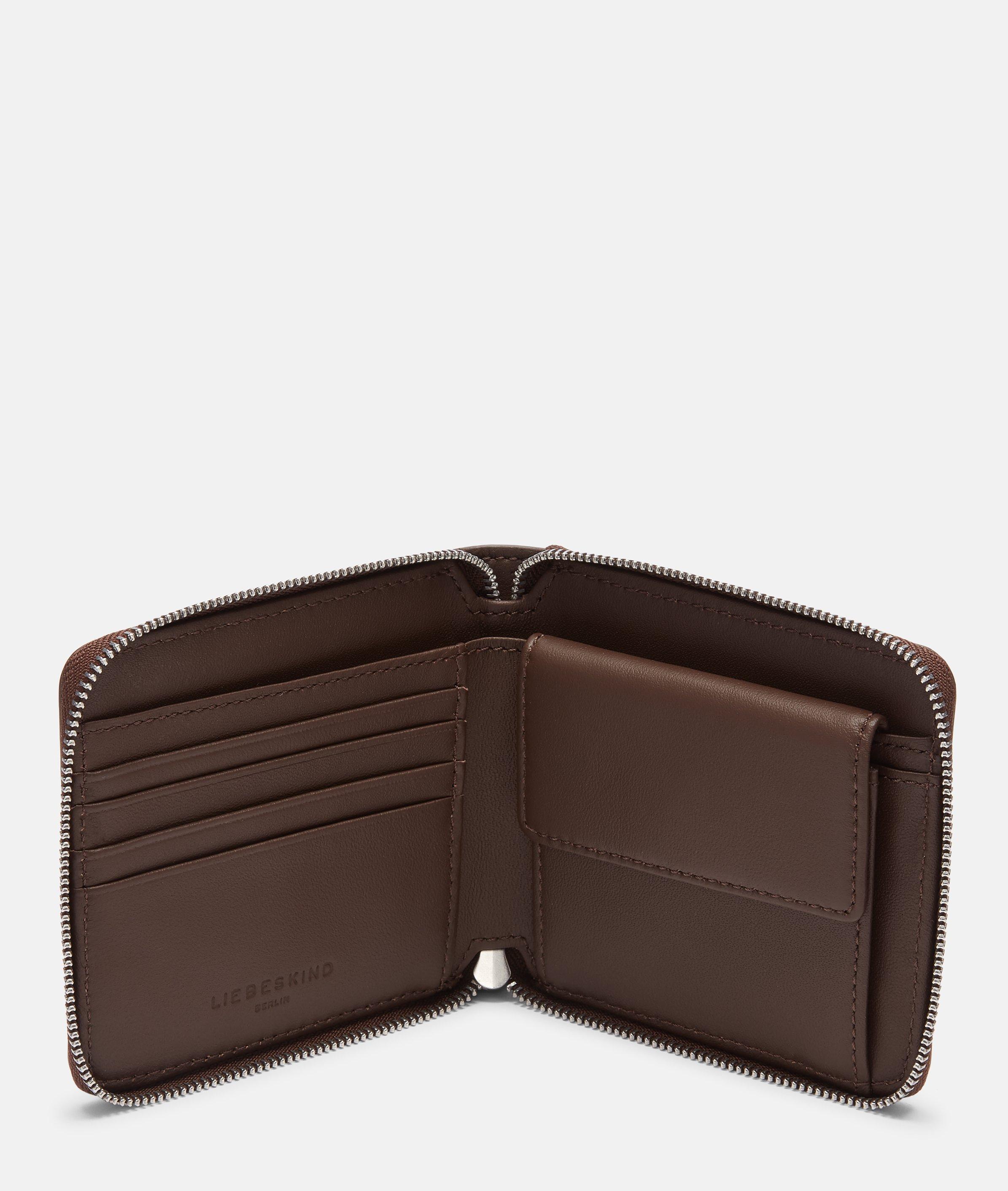 Liana portemonnee M in bruin & zwart