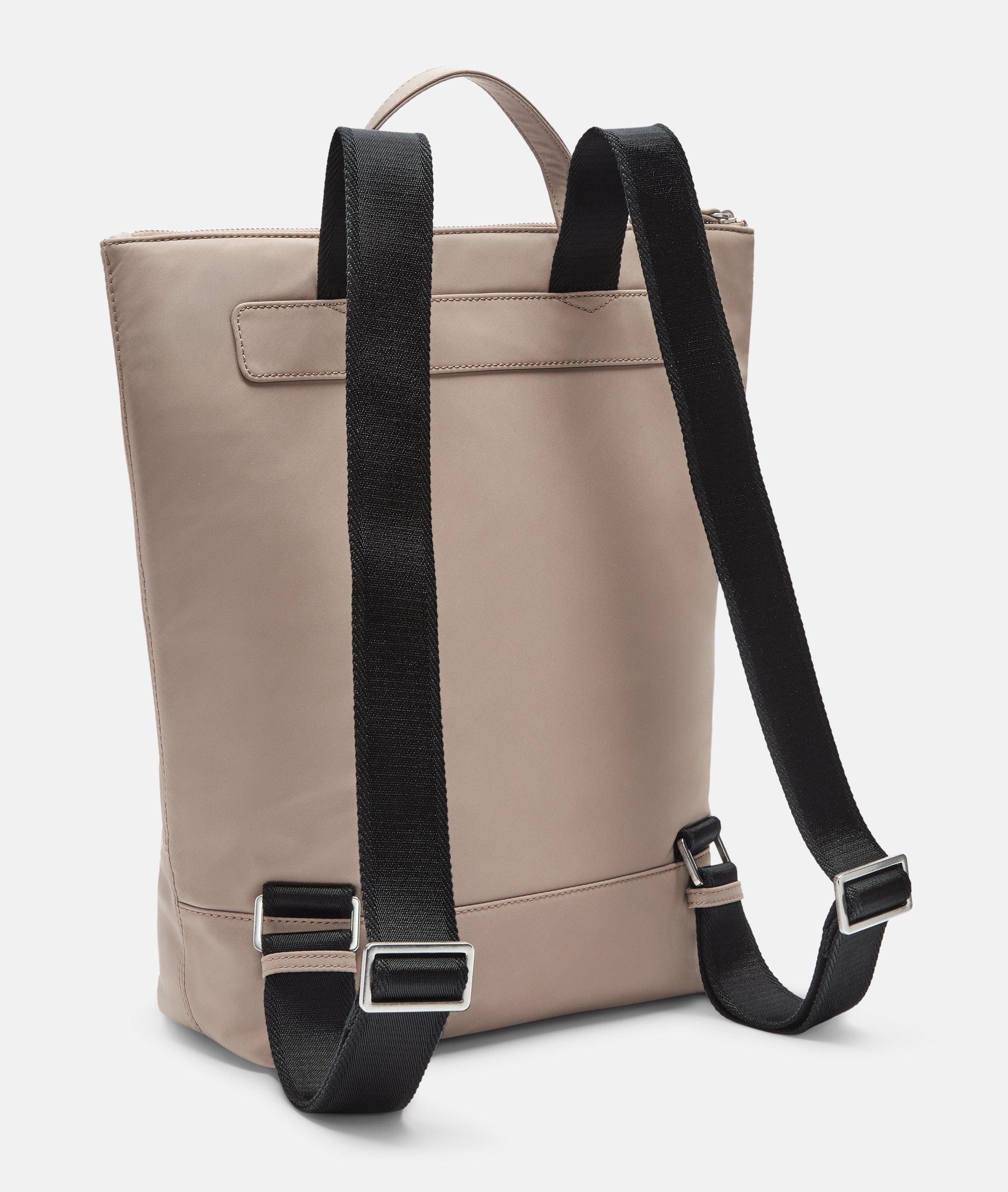 Nylon Rucksack L in braun & schwarz