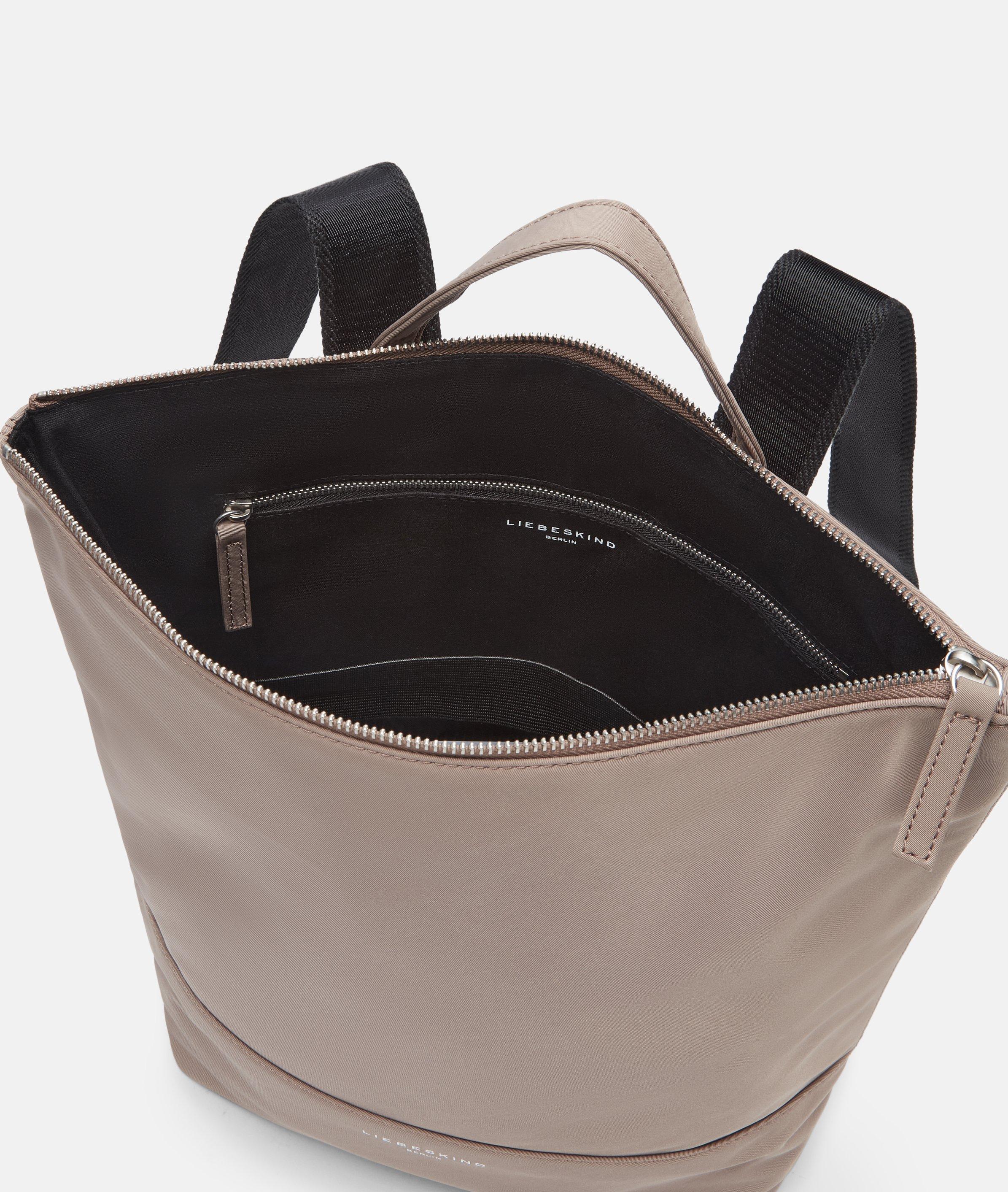 Nylon Rucksack L in braun & schwarz