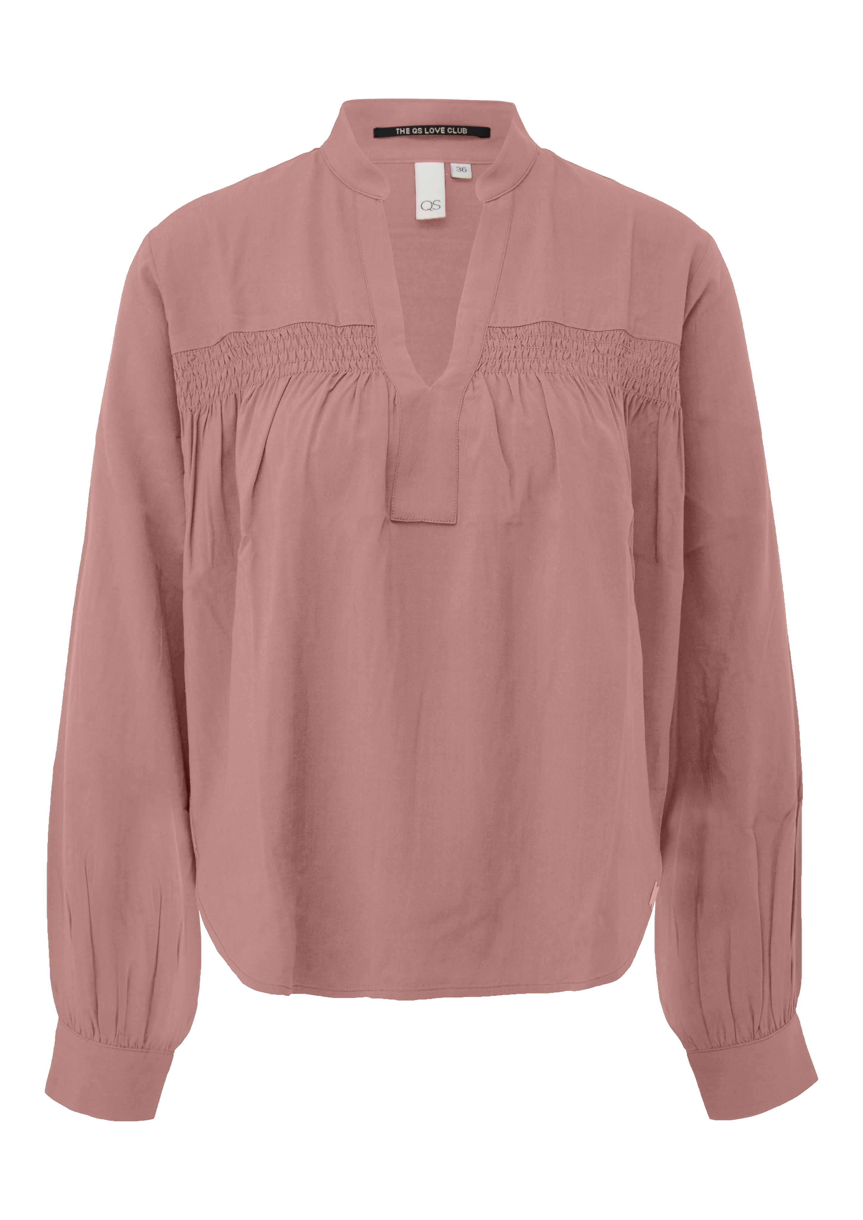 Vrouwelijke blouse van viscose met smokdetail