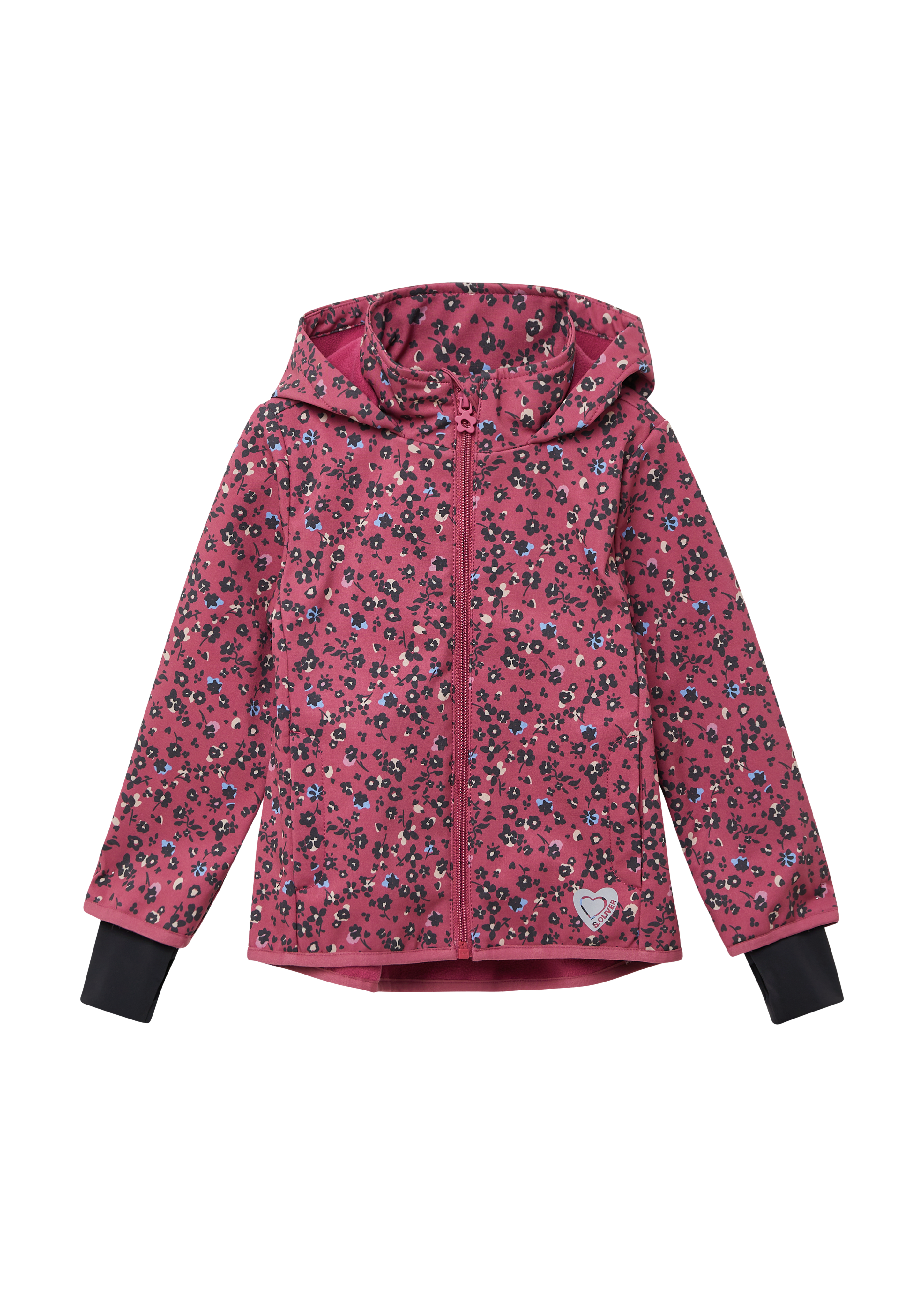Wetterfeste Softshell-Jacke mit Fleece-Futter und All-over-Print
