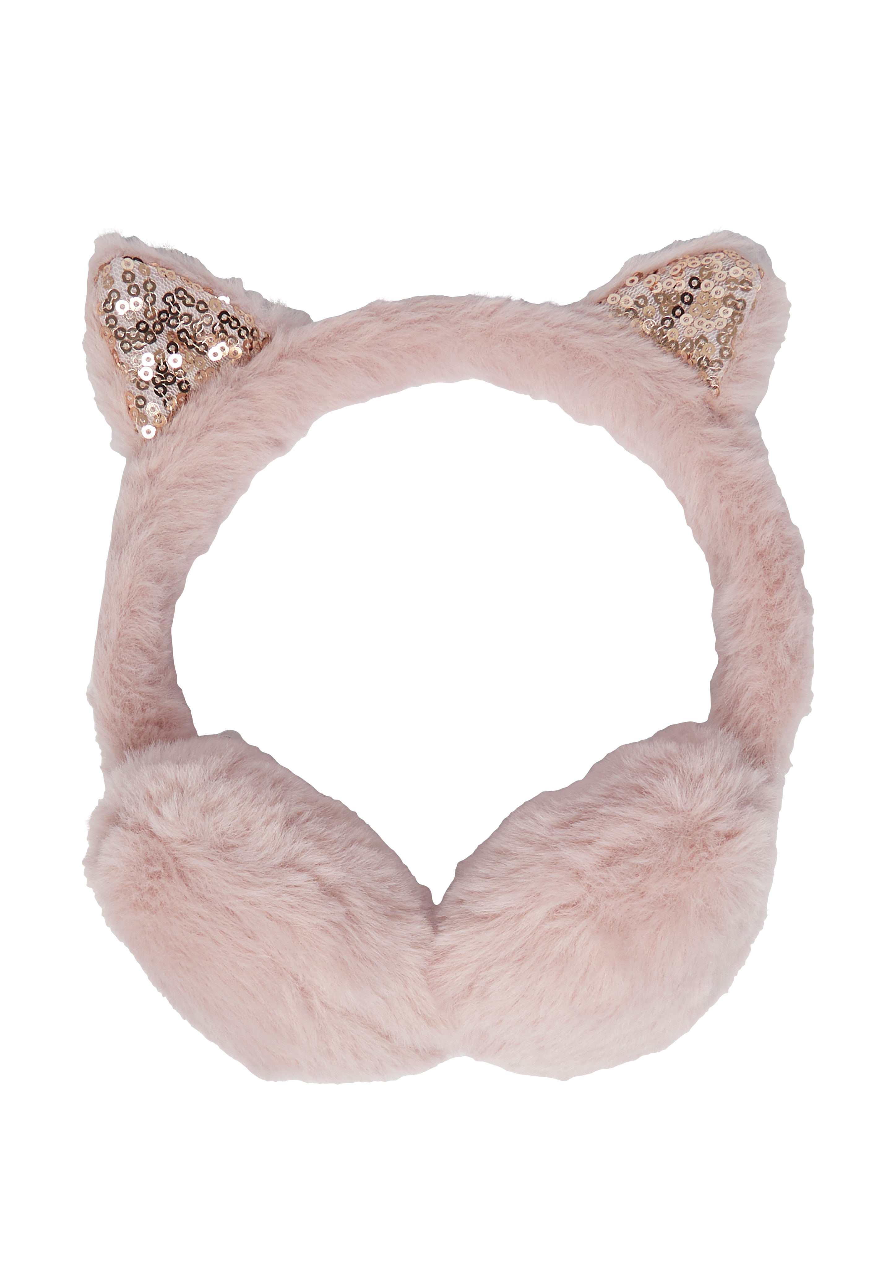 Plush ear warmers with sequin ears - Pink | s.Oliver
