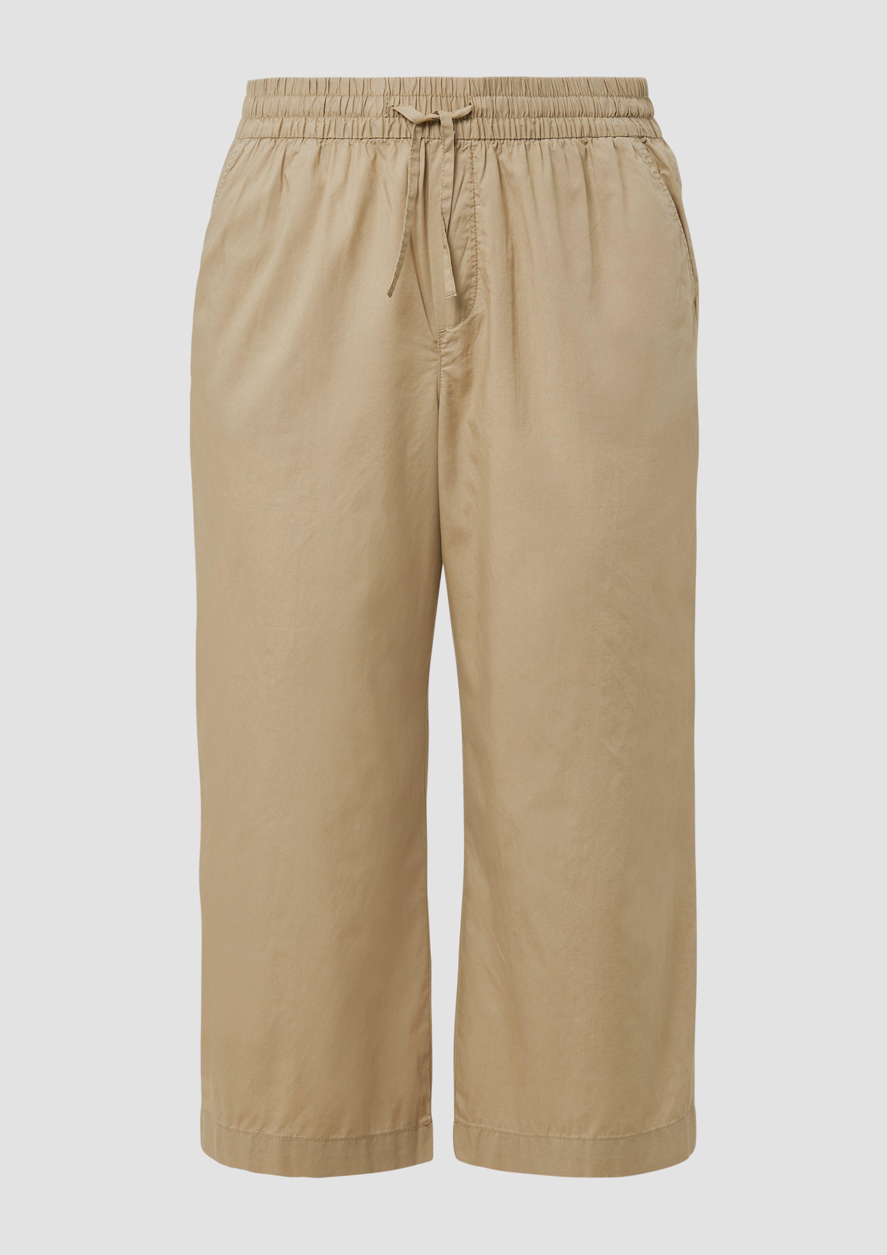s.Oliver - Leichte Culotte aus Baumwollmix im Relaxed Fit, Damen, braun