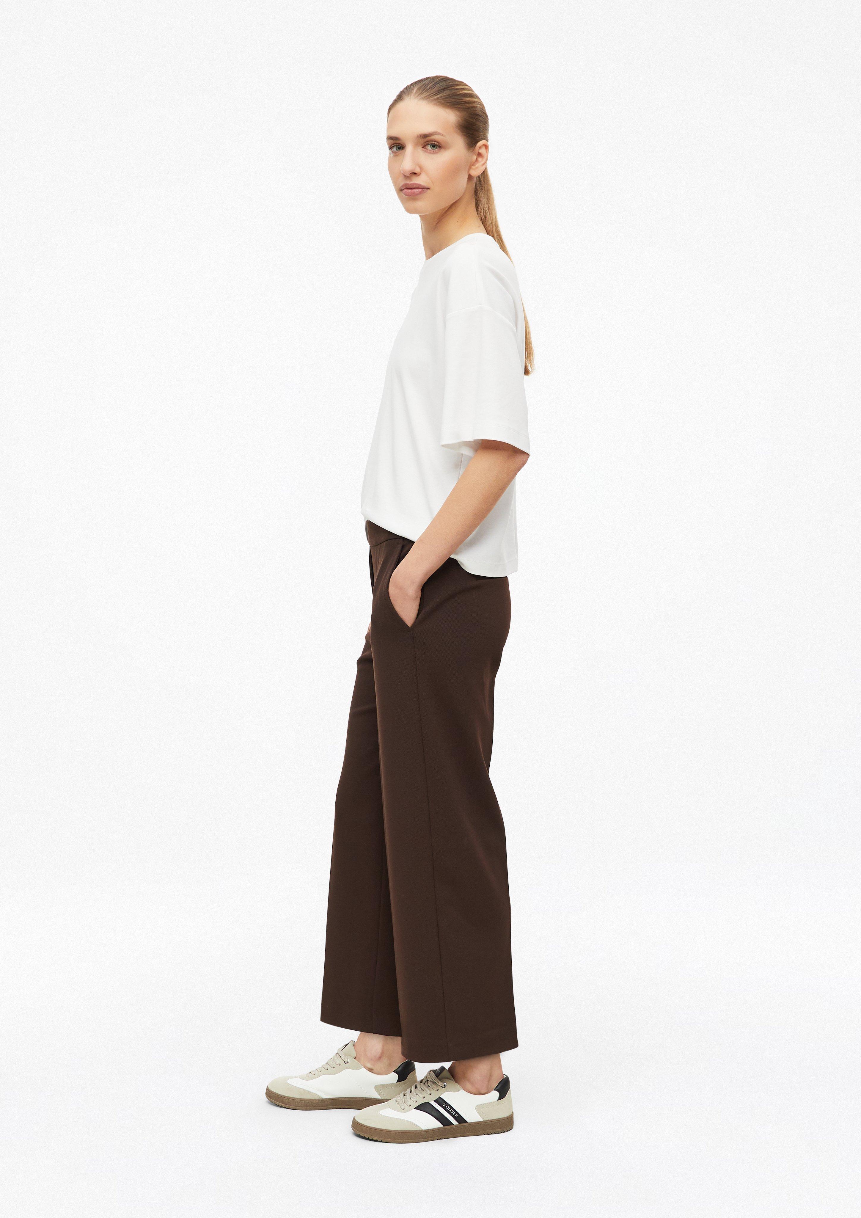 Damen Strukturierte Culotte mit Elastikbund in braun von s.Oliver
