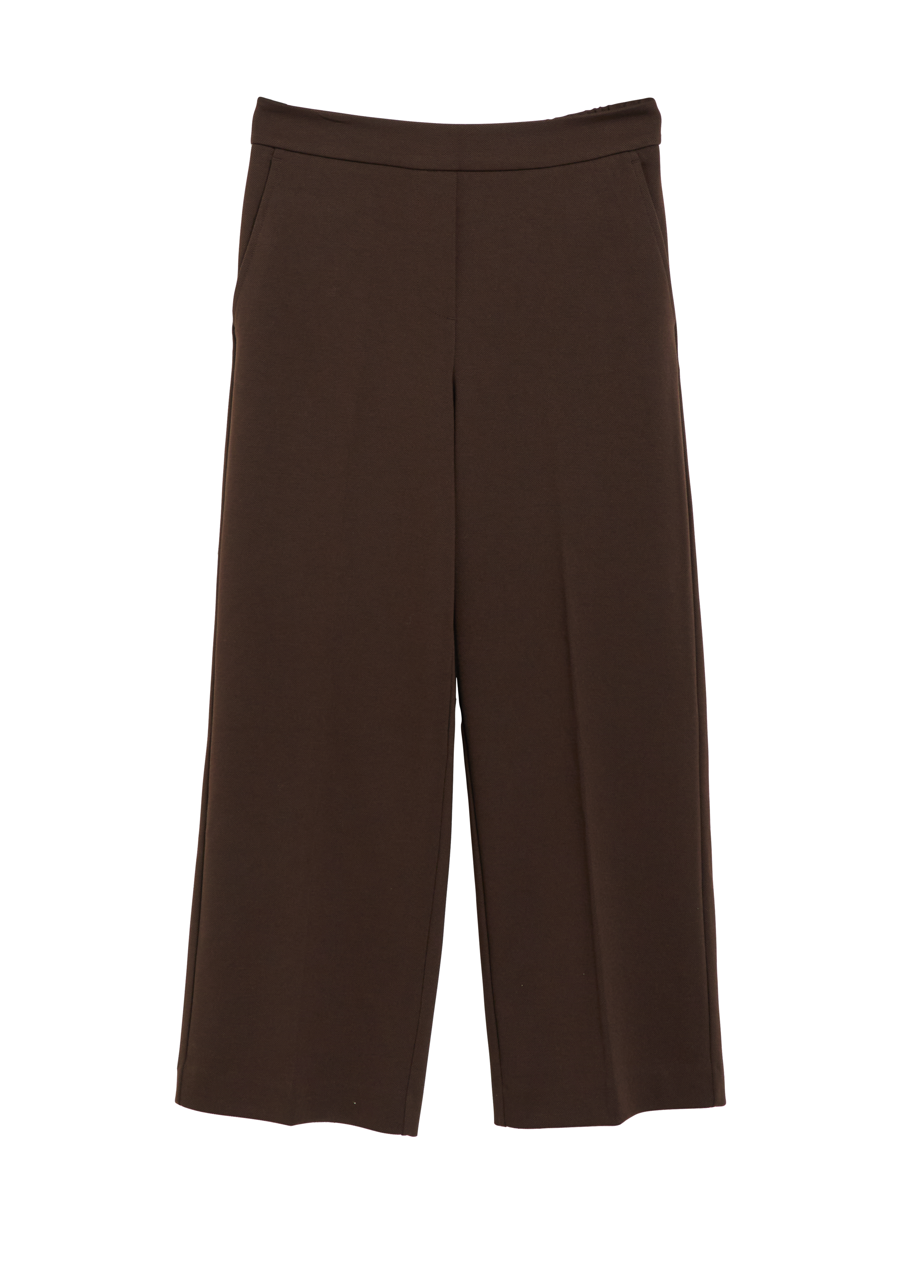 Gestructureerde broek met elastische tailleband