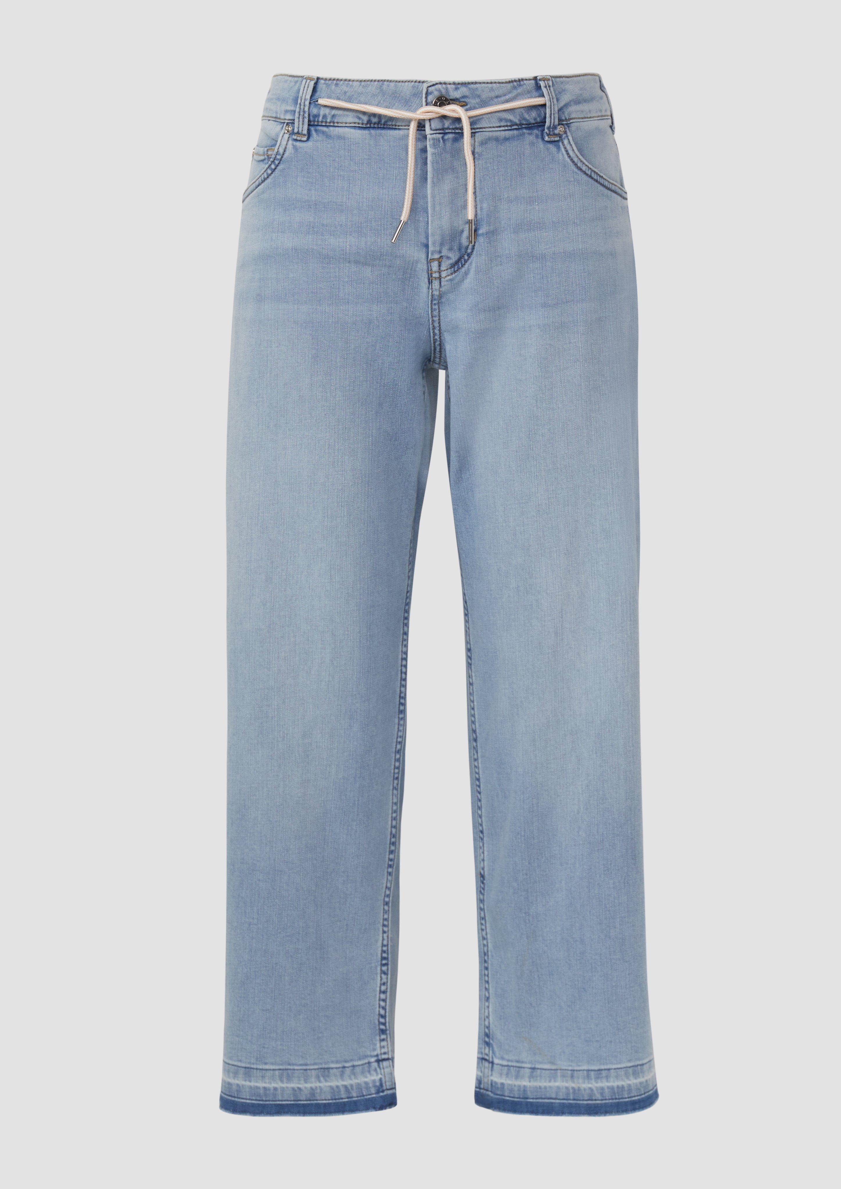 s.Oliver - Croped Jeans / Straight Fit / Mid Rise / Straight Leg, Damen, blau