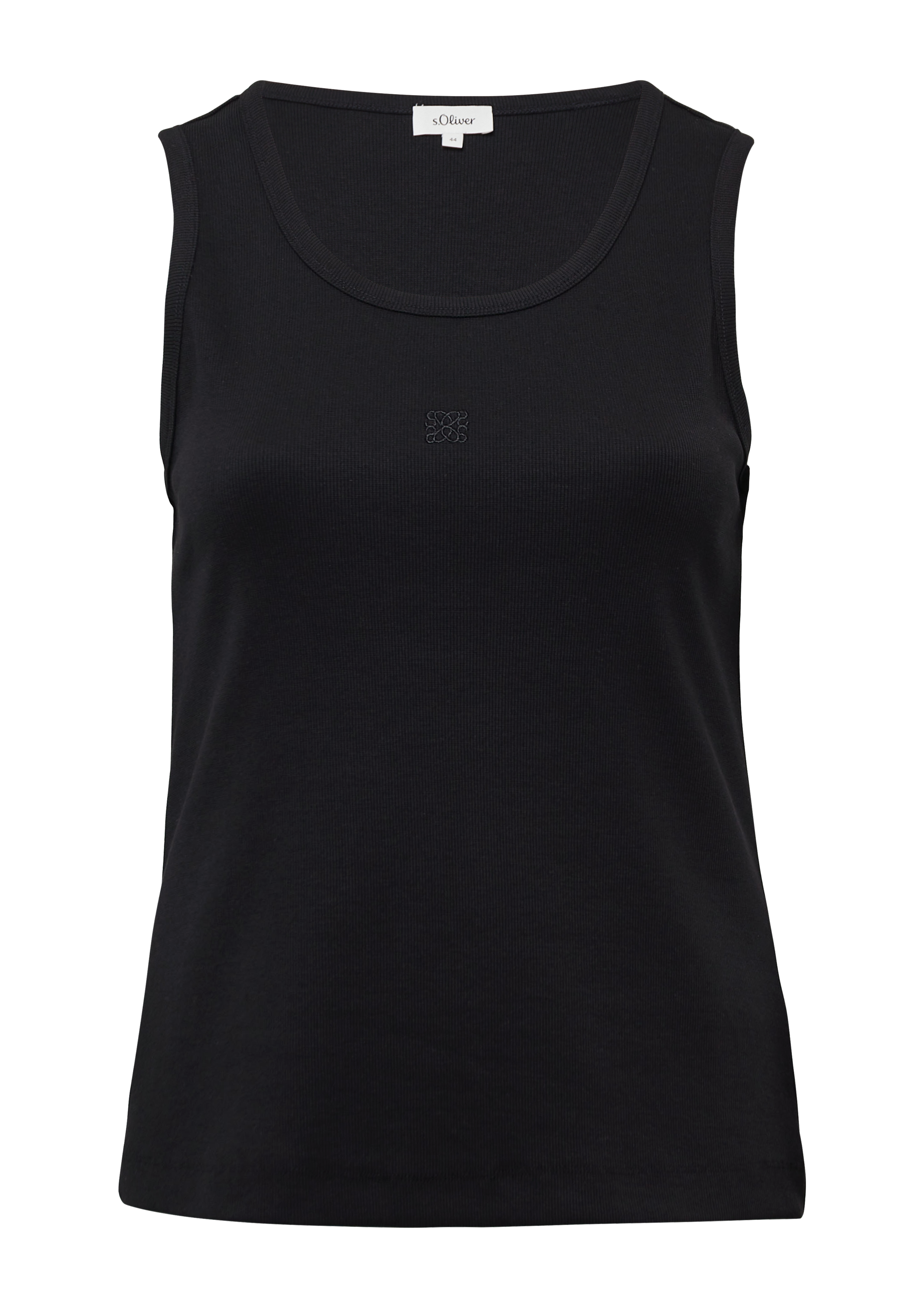 s.Oliver Ripp-Top im Slim Fit mit Stickerei 2171453.9999.54
