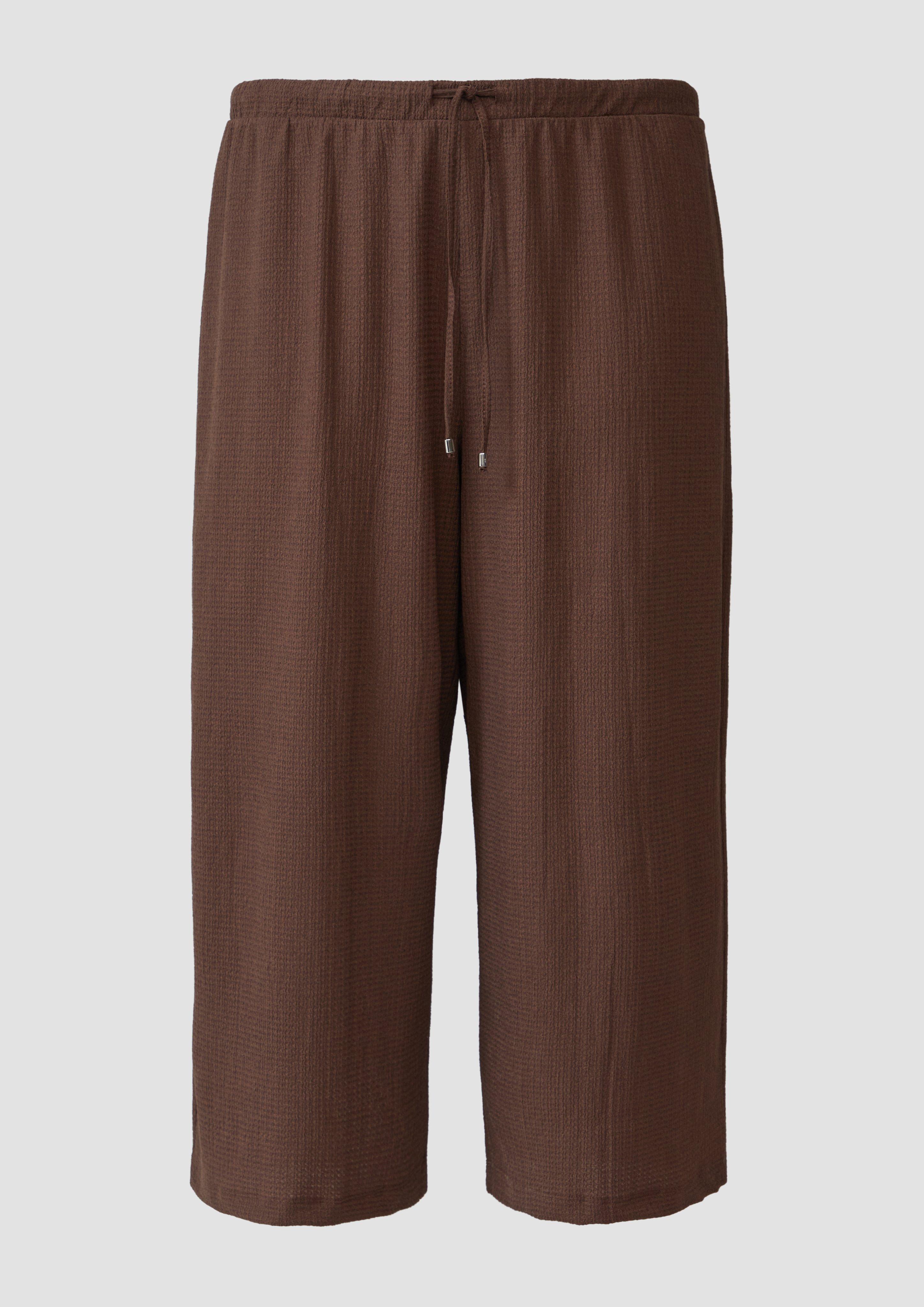 s.Oliver - Strukturierte Culotte mit Elastikbund, Damen, braun