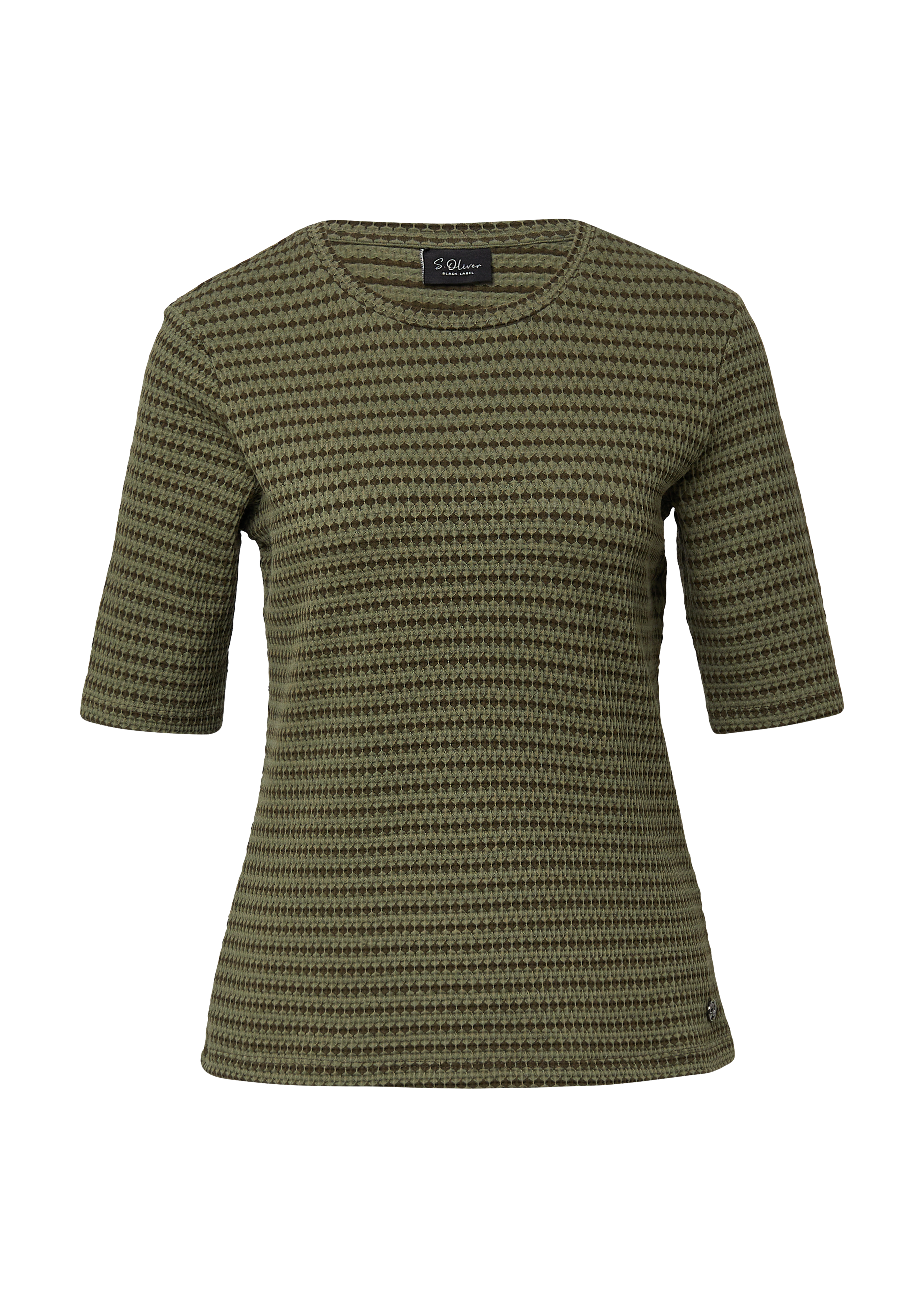Tweekleurig shirt met structuurpatroon