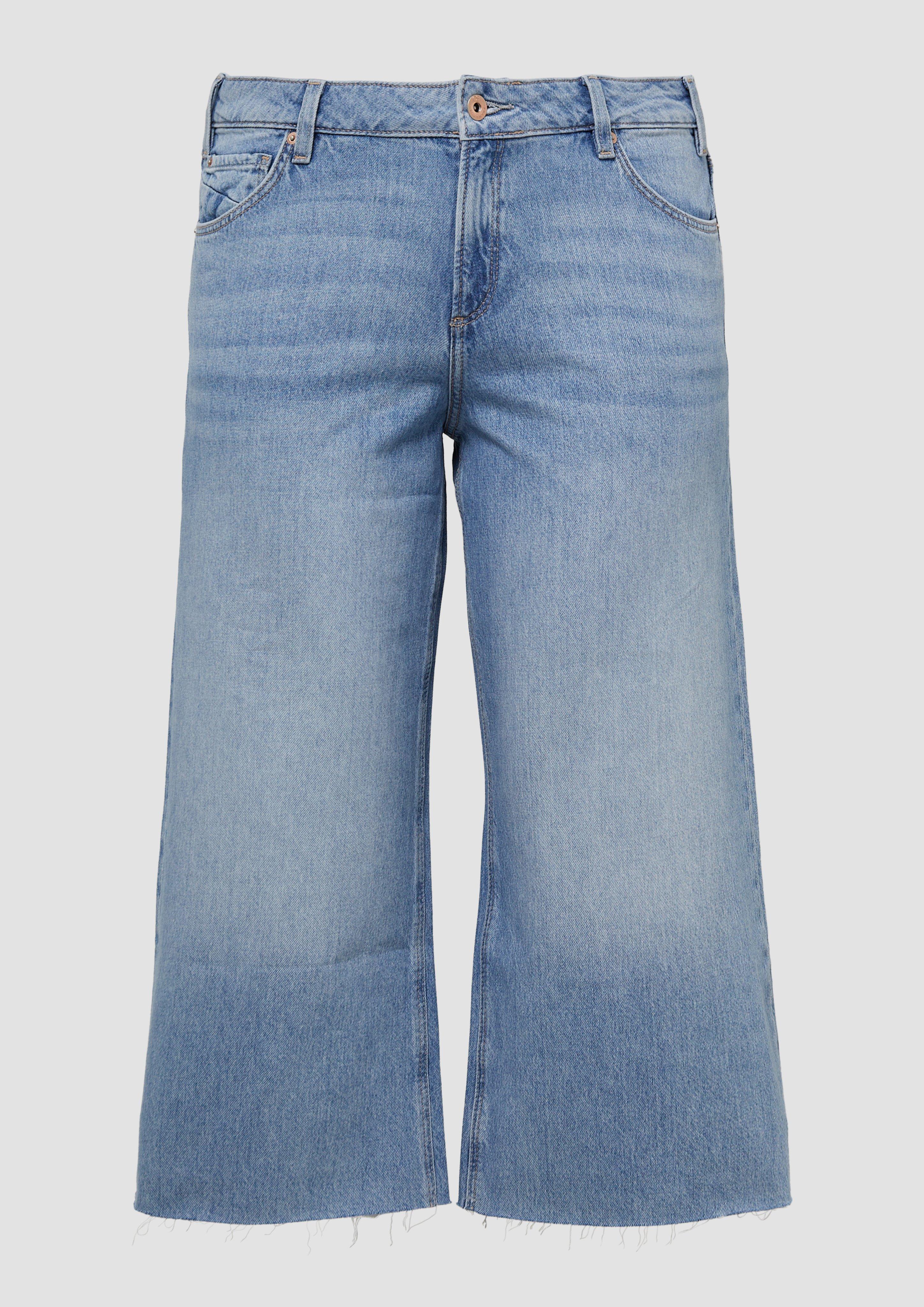 QS - Jeans-Culotte / Slim Fit / High Rise, Damen, blau