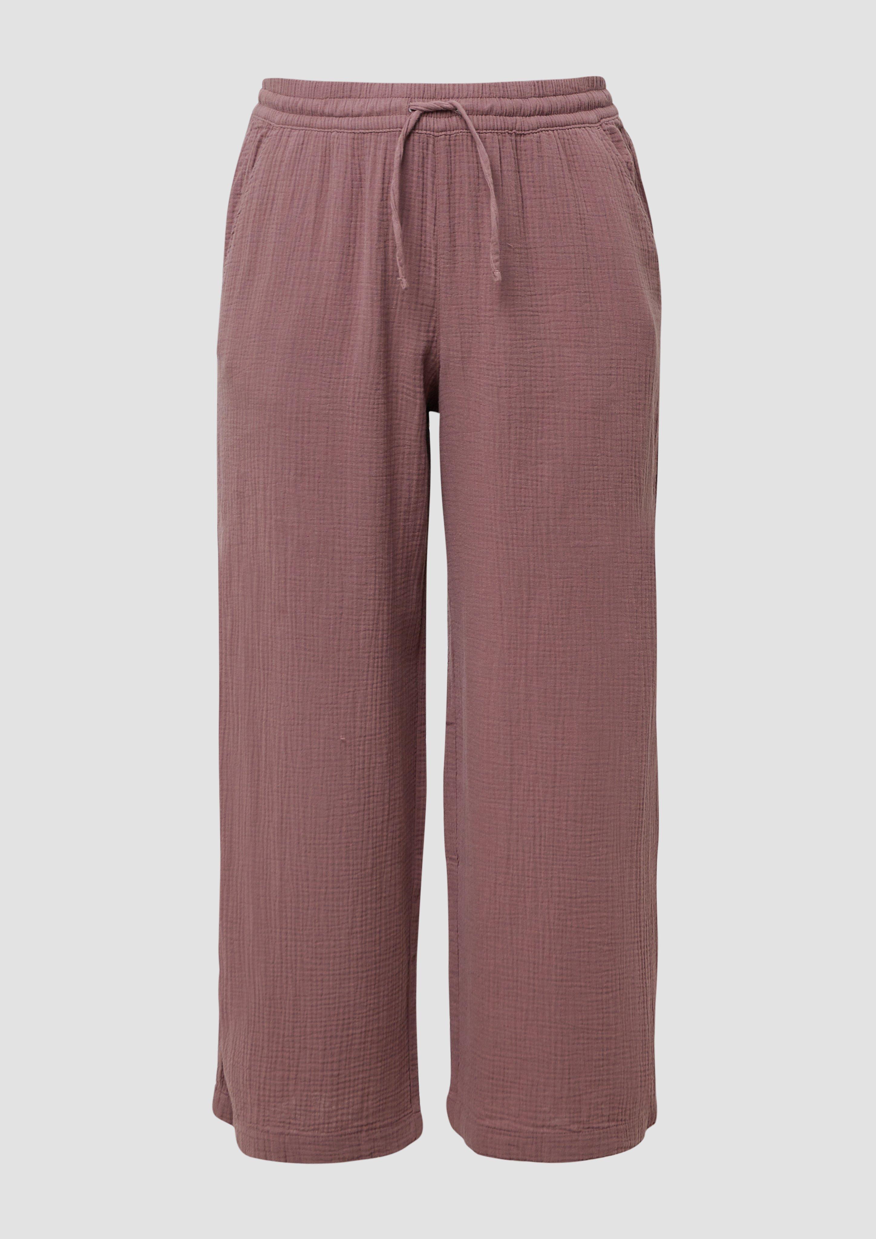 QS - Musselin-Hose mit weitem Bein, Damen, lila