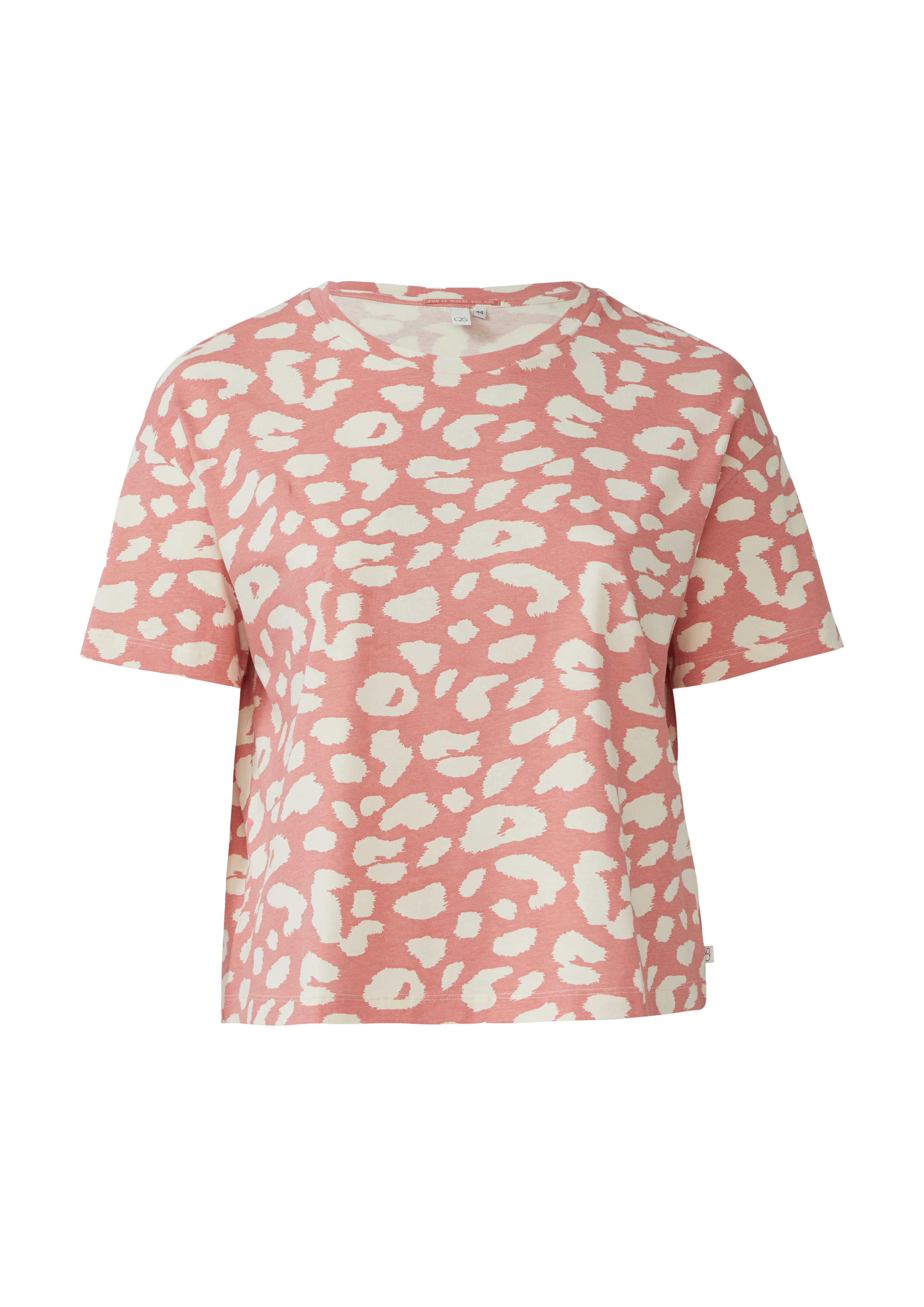 QS Verkürztes T-Shirt mit All-over-Print 2171547.20A1.50