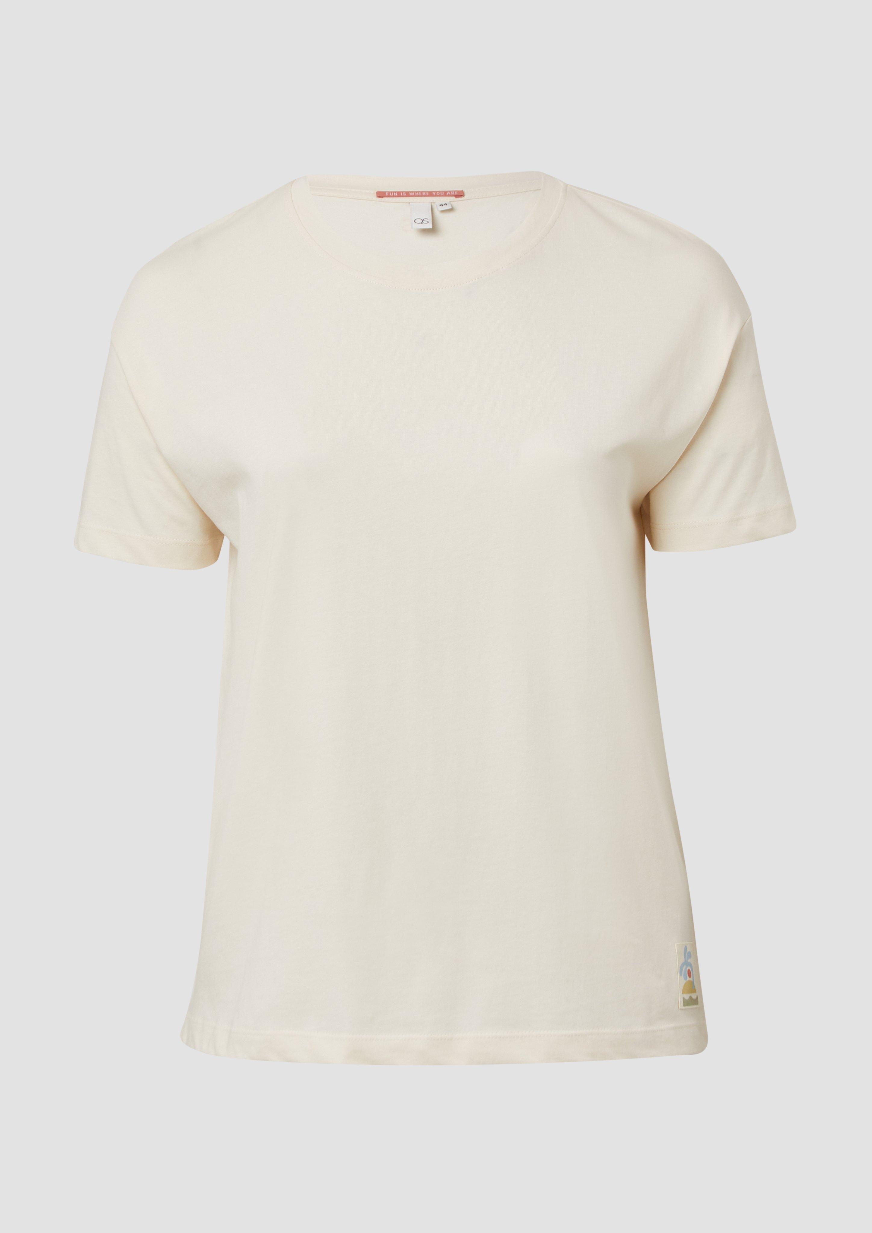 QS - Uni-Shirt im Loose Fit, Damen, Beige