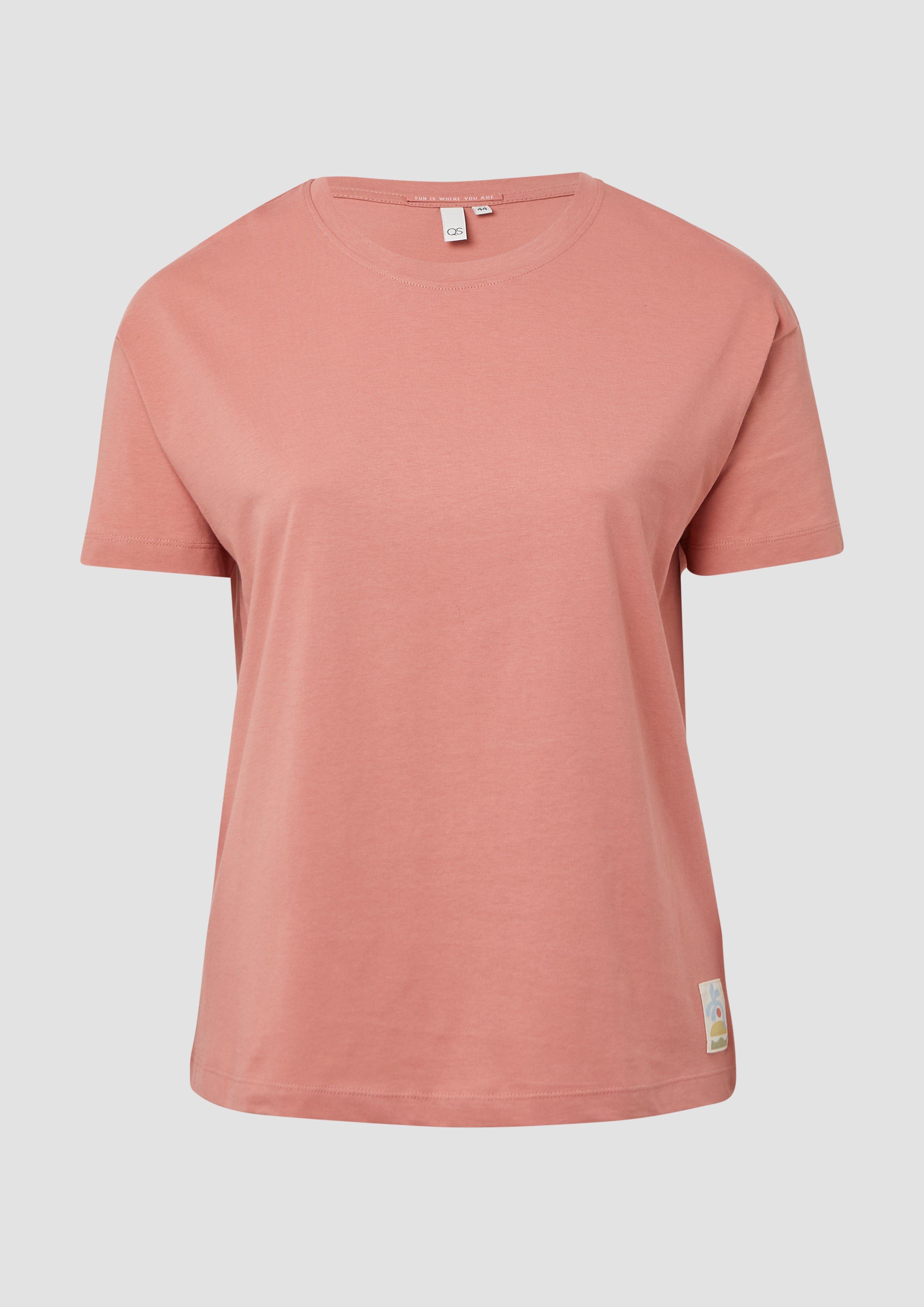 QS - Uni-Shirt im Loose Fit, Damen, Orange