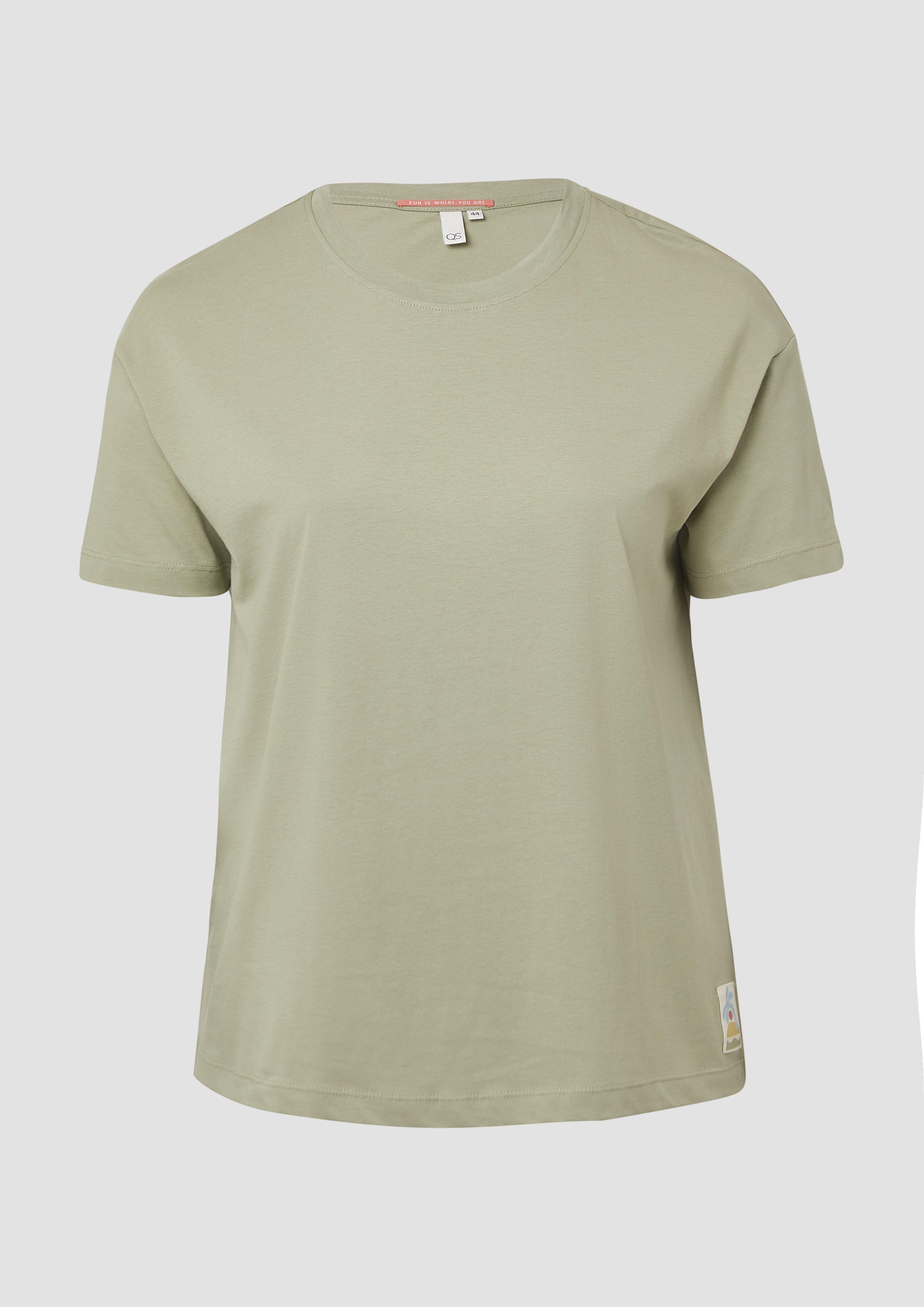 QS - Uni-Shirt im Loose Fit, Damen, Grün