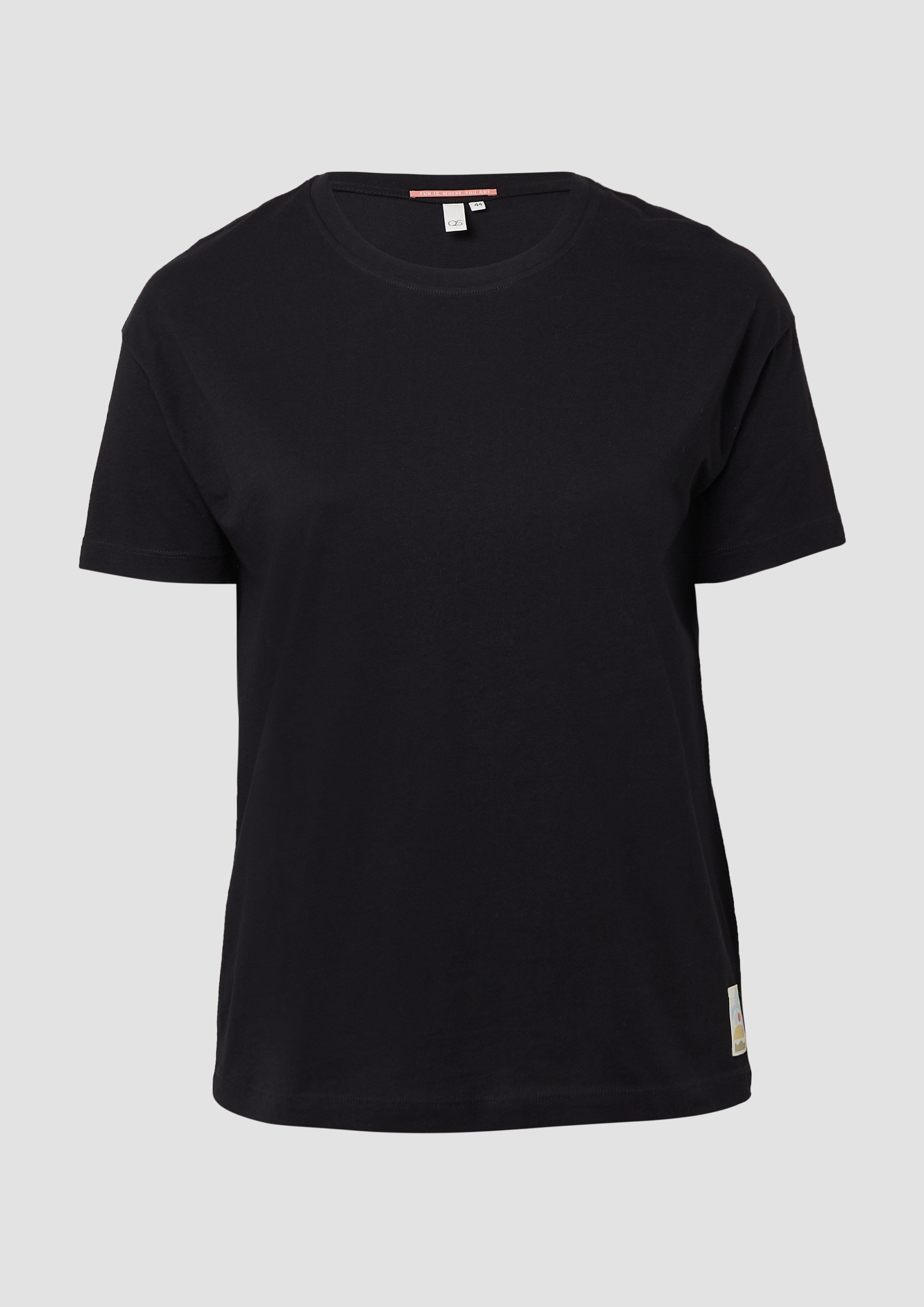 QS - Uni-Shirt im Loose Fit, Damen, schwarz