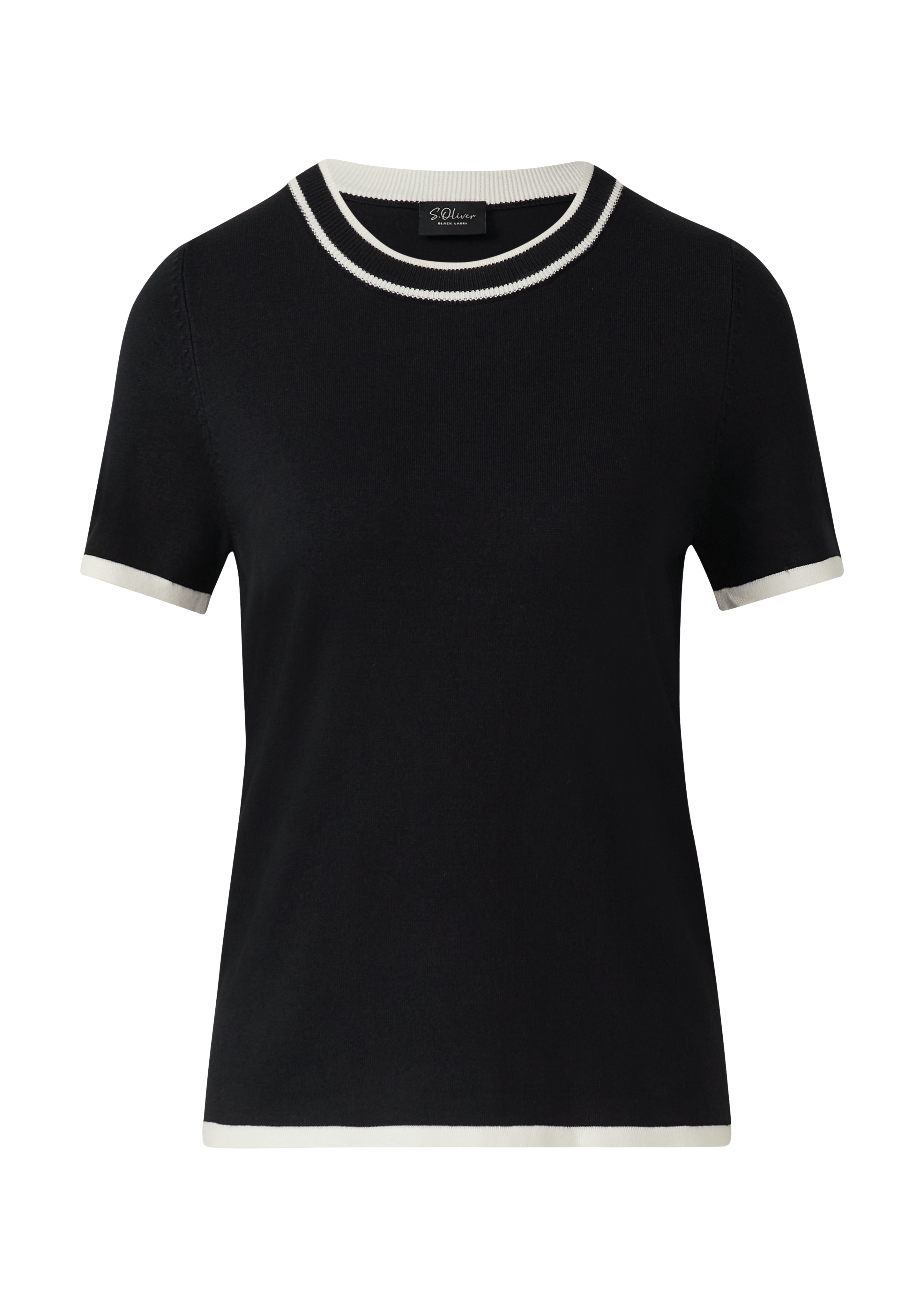 S.Oliver BLACK LABEL Herren Strickpullover - Feinstrick Mit Stehkragen & Ärmelschlitz