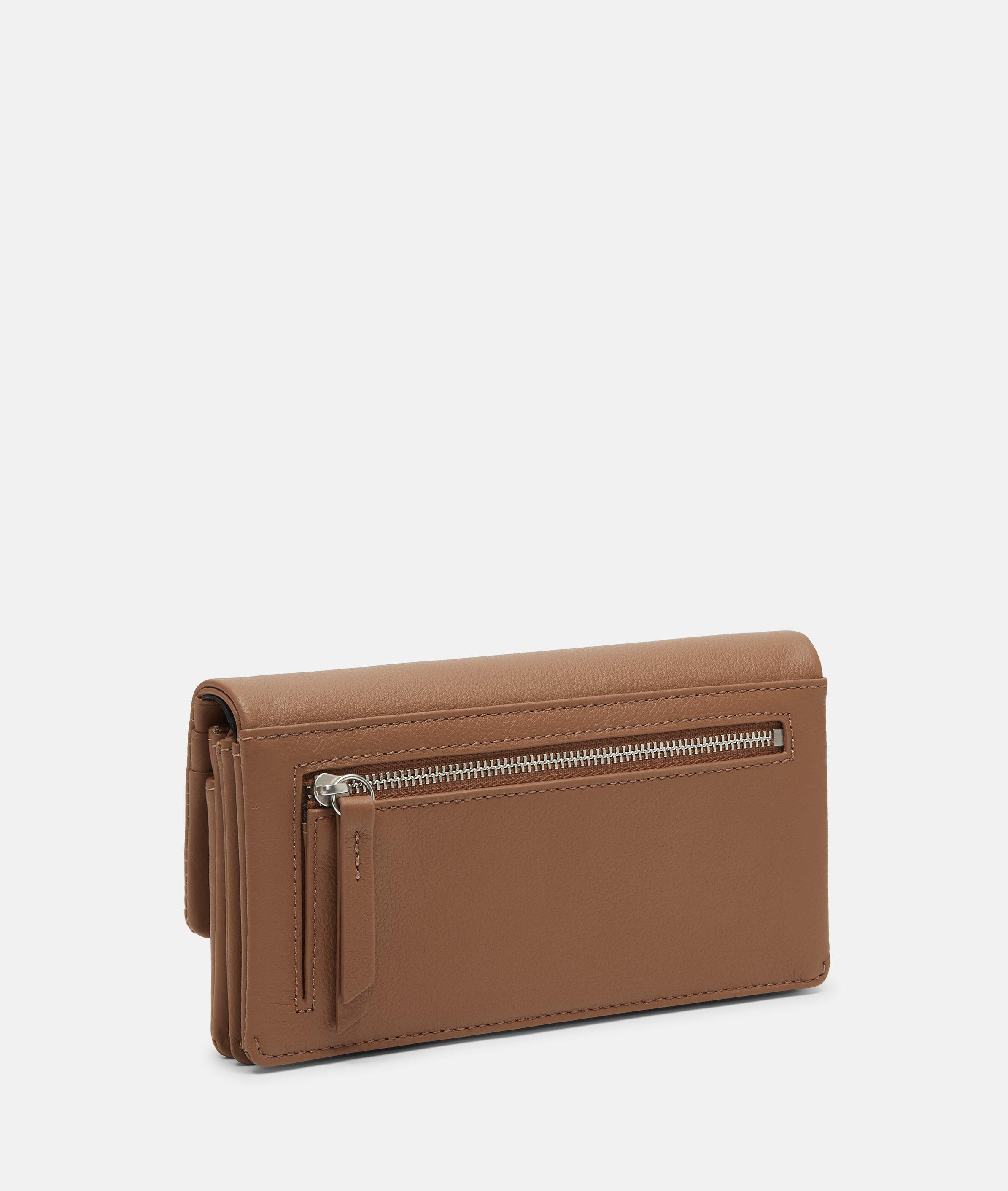 Portemonnee in bruin & blauw