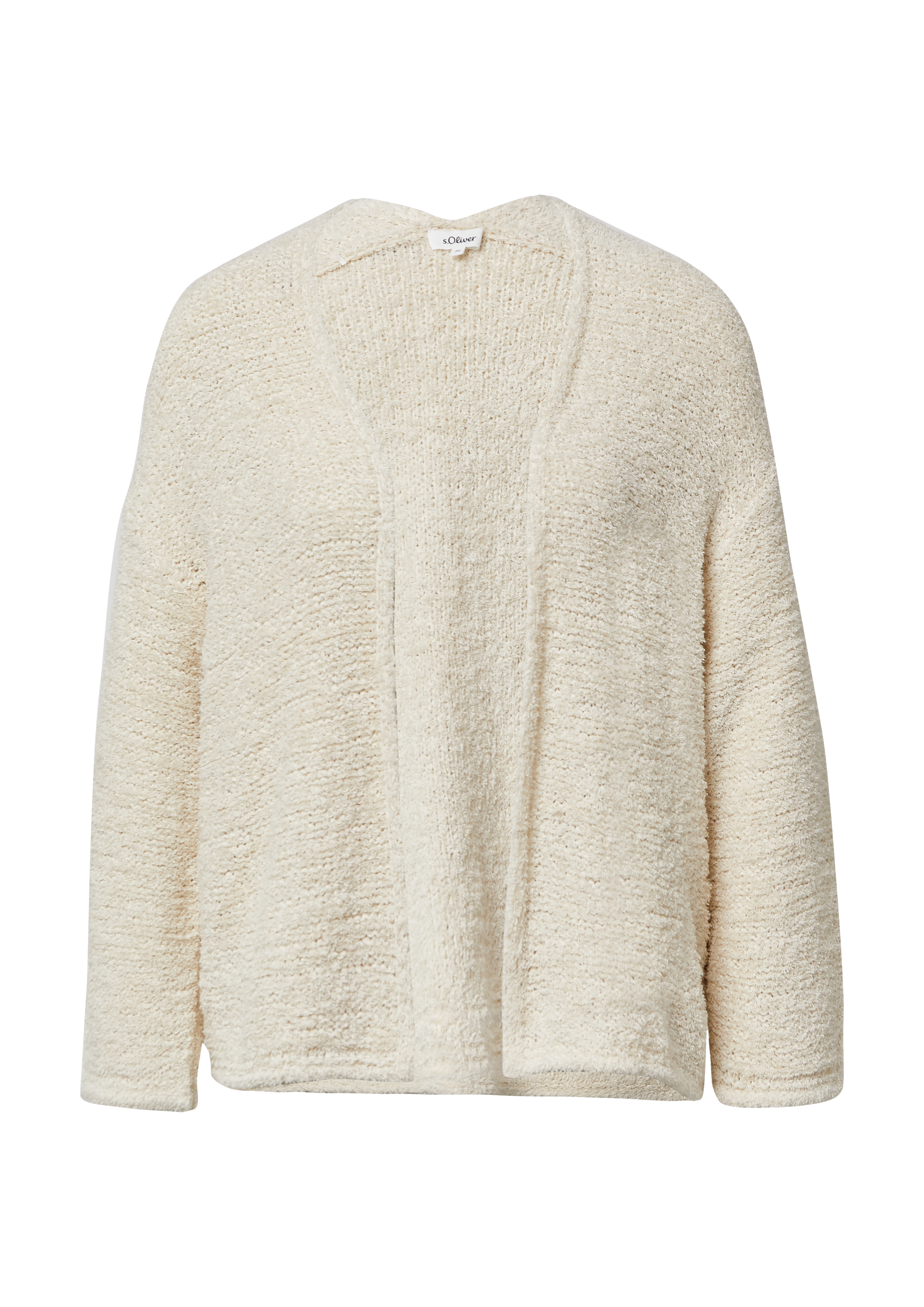 S.Oliver Strickjacke Boucle - Weiche Relaxed Fit Jacke