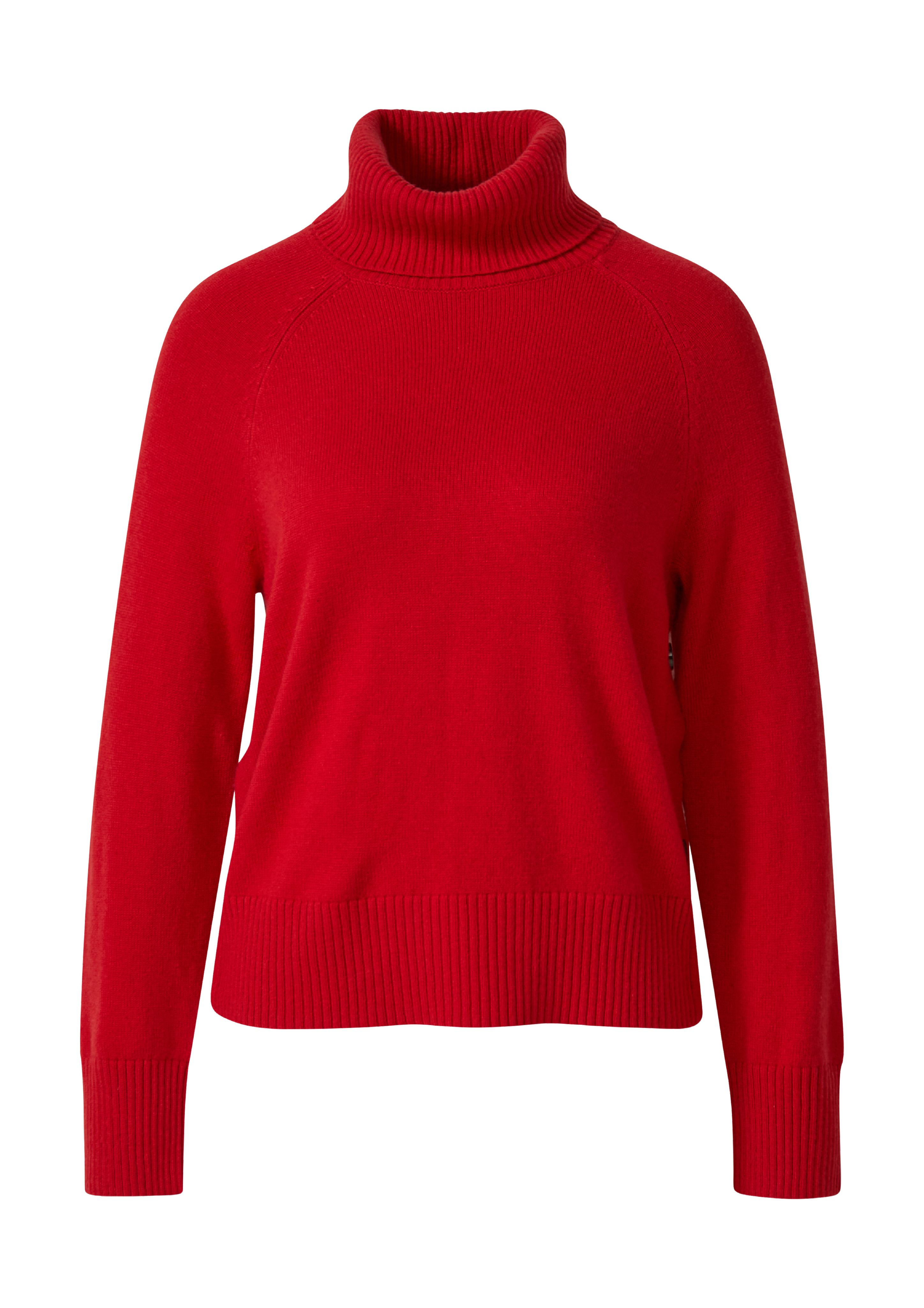 Rollkragenpullover mit seitlichem Knopf-Detail