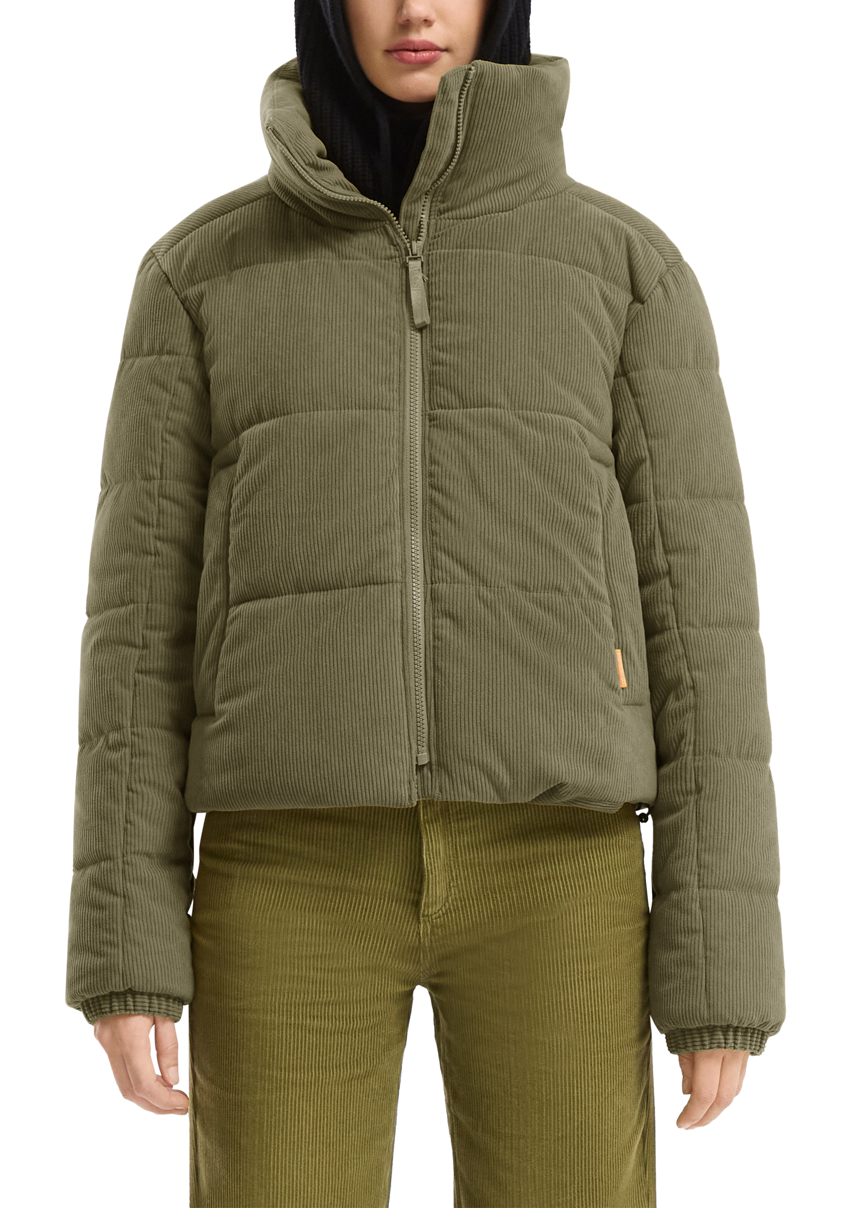 Padded corduroy jacket - Olive | s.Oliver